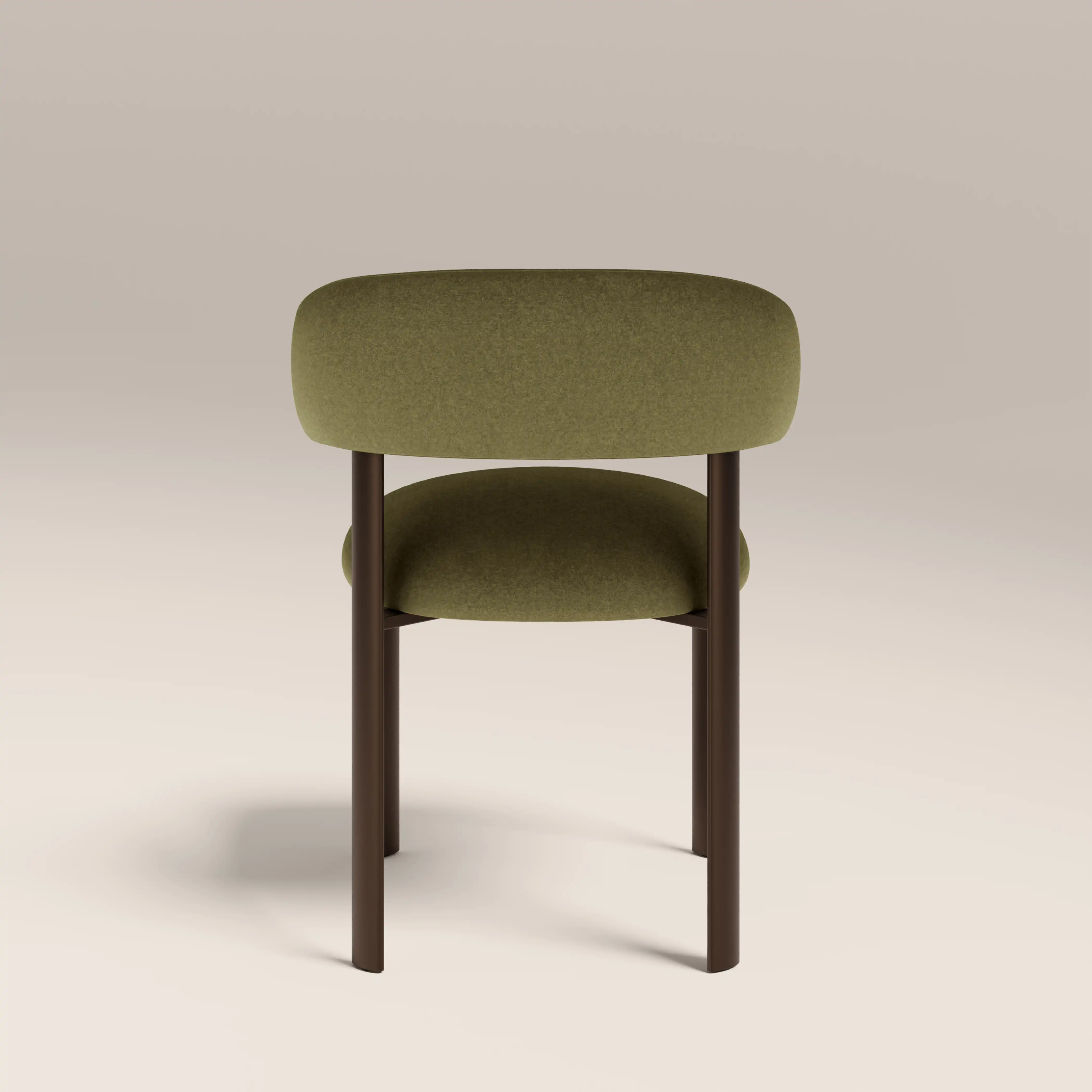 Frey Dining Chair | Moss Green Sustainable Mohair Velvet & Burnished Bronze - Image 7