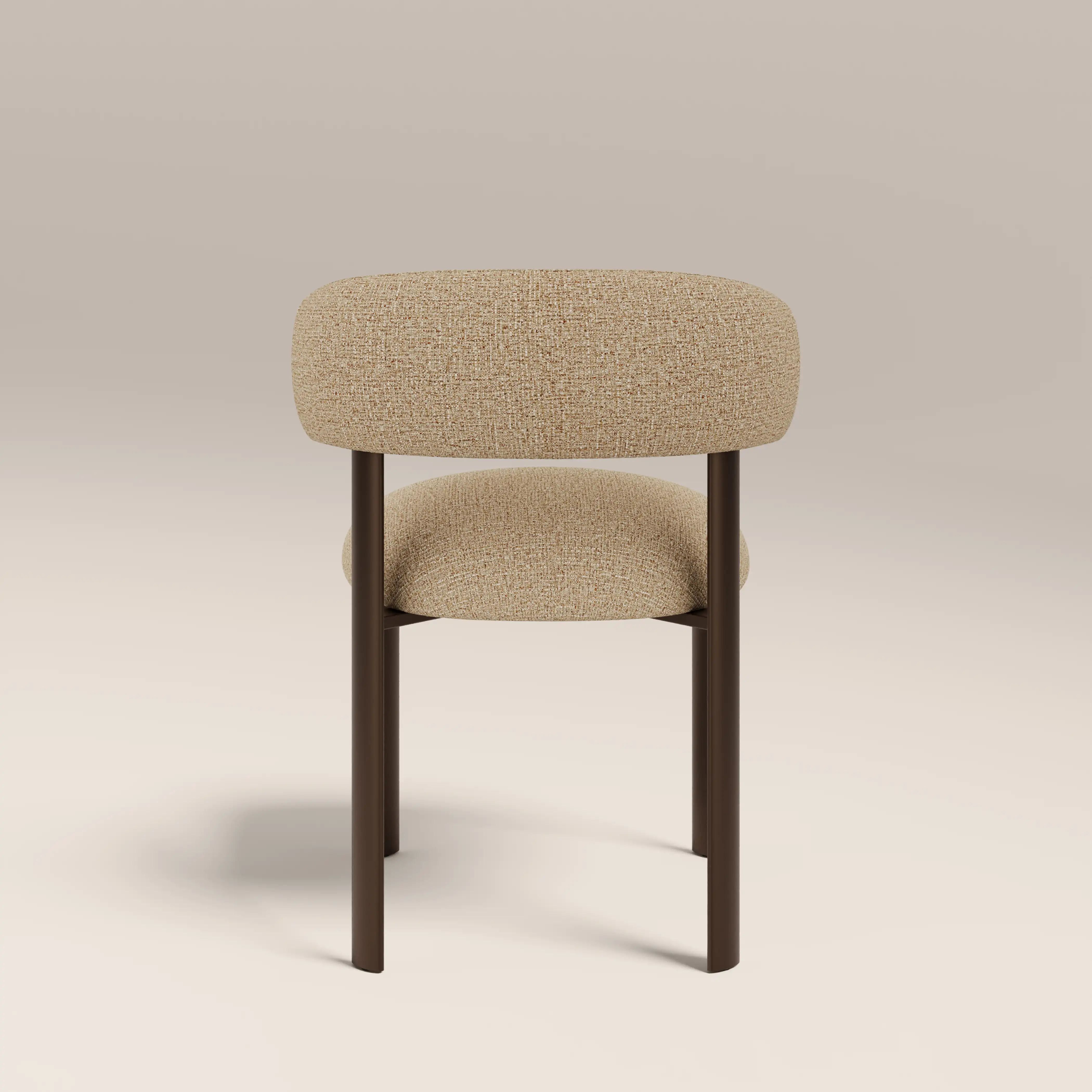 Frey Dining Chair | Speckled Latte Boucle & Burnished Bronze - Image 6