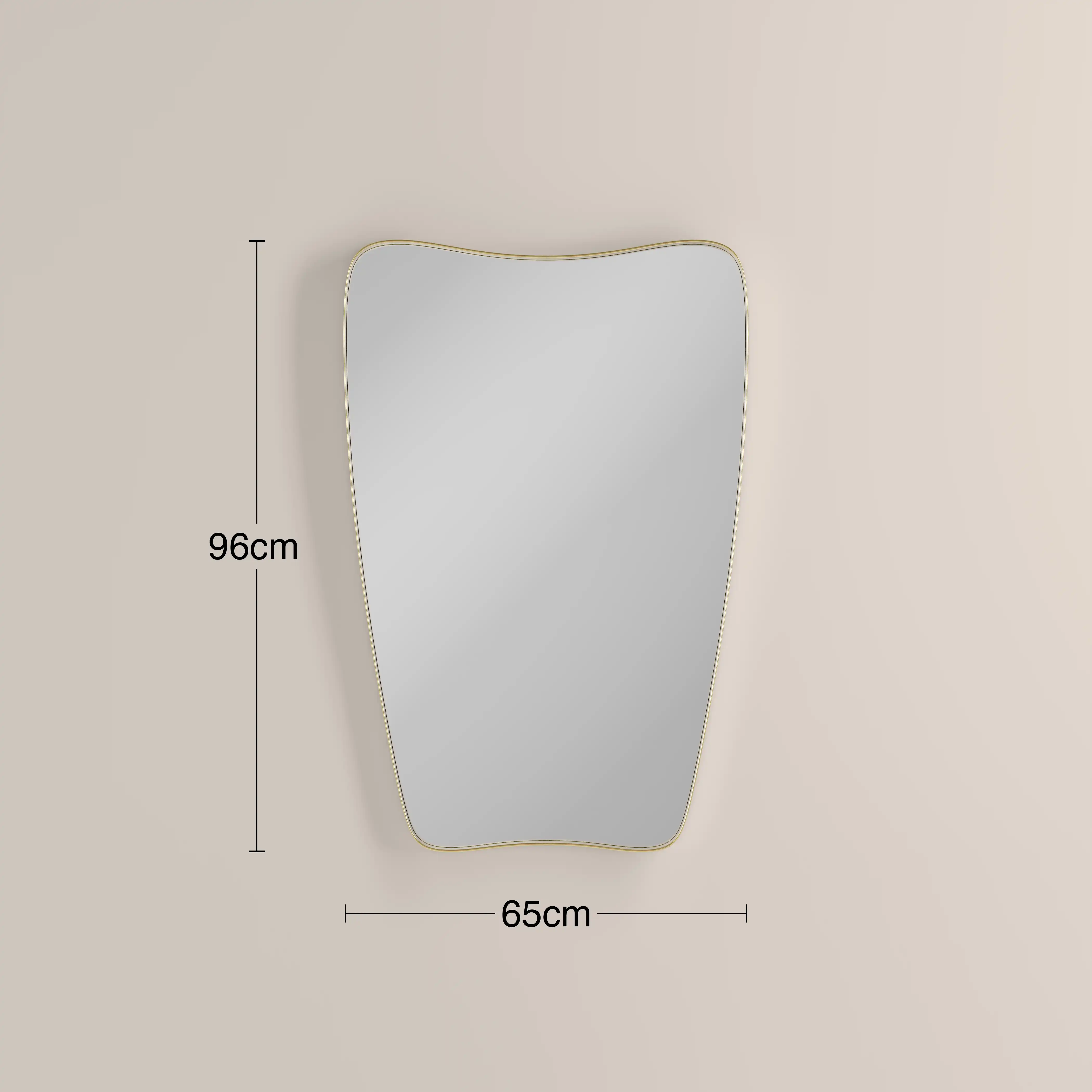 Gabriel Wall Mirror, 96 x 65 cm | Brass - Image 3