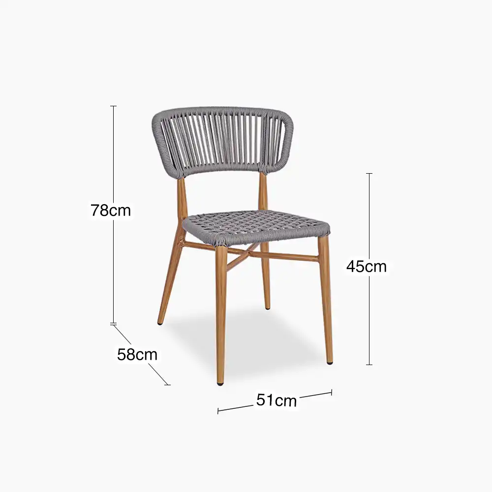Galdwell Dining Chair | Grey & Oak - Image 2