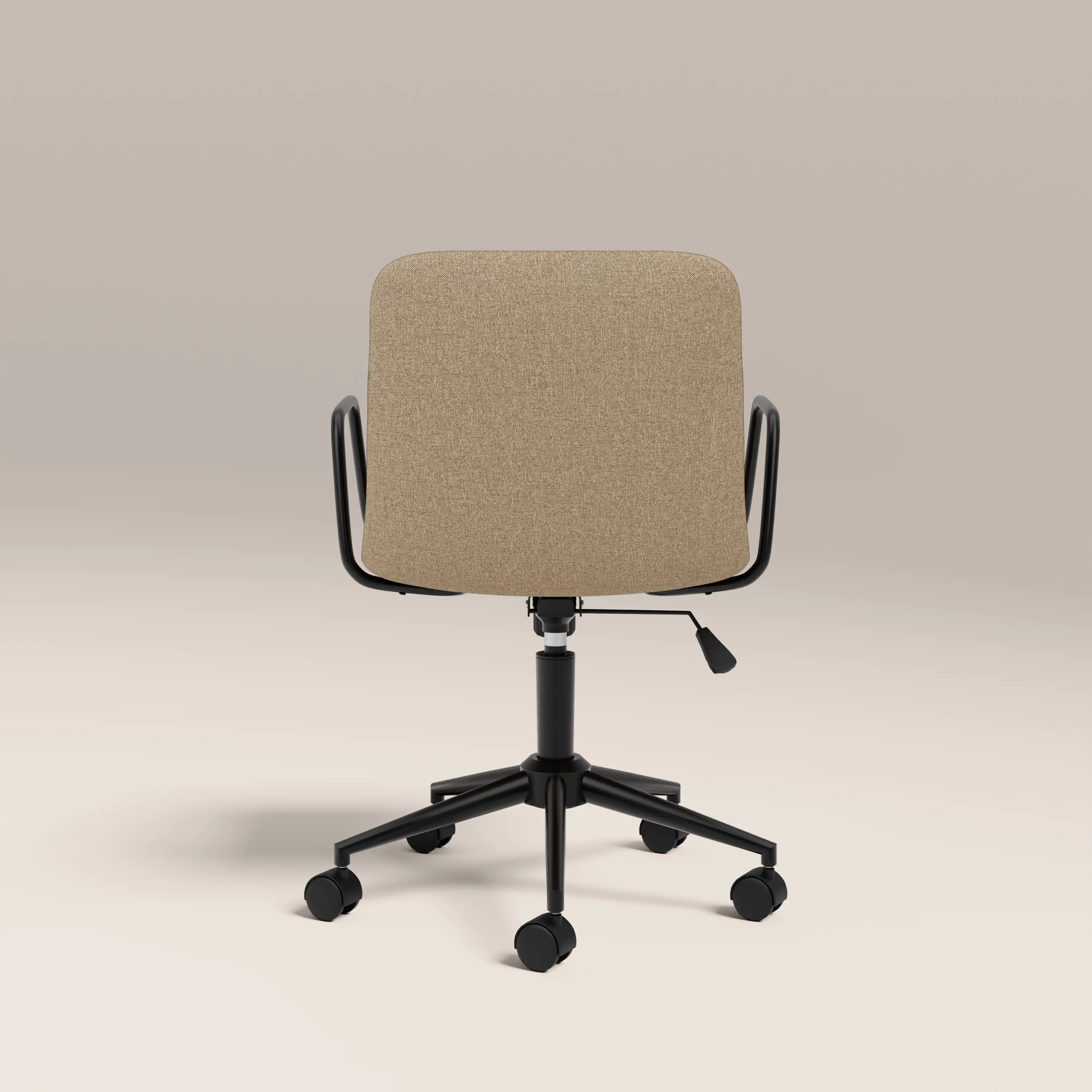 Gianna Office Chair | Latte Sustainable Fabric & Black - Image 7