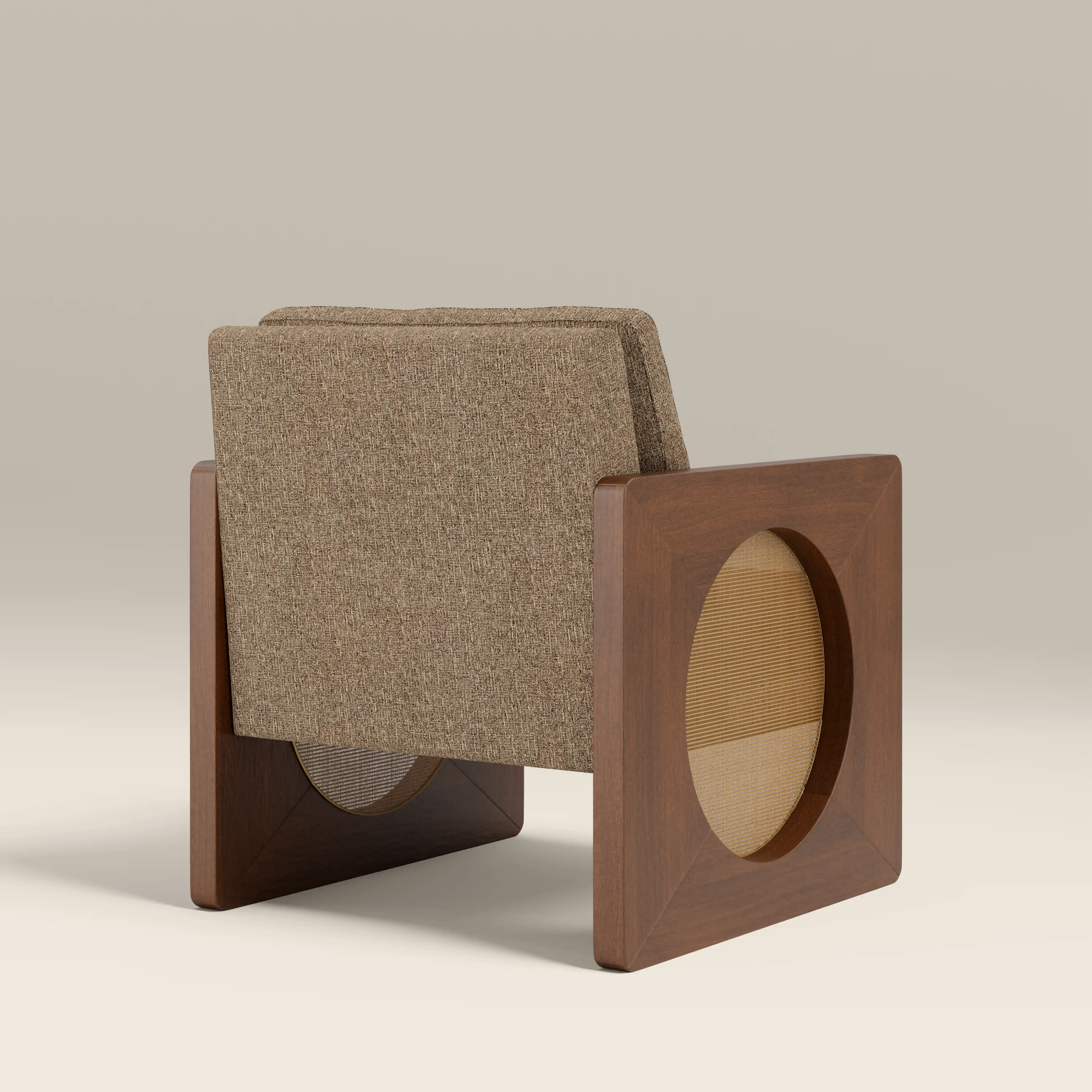 Greta Accent Chair | Speckled Cappuccino Boucle & Walnut - Image 6