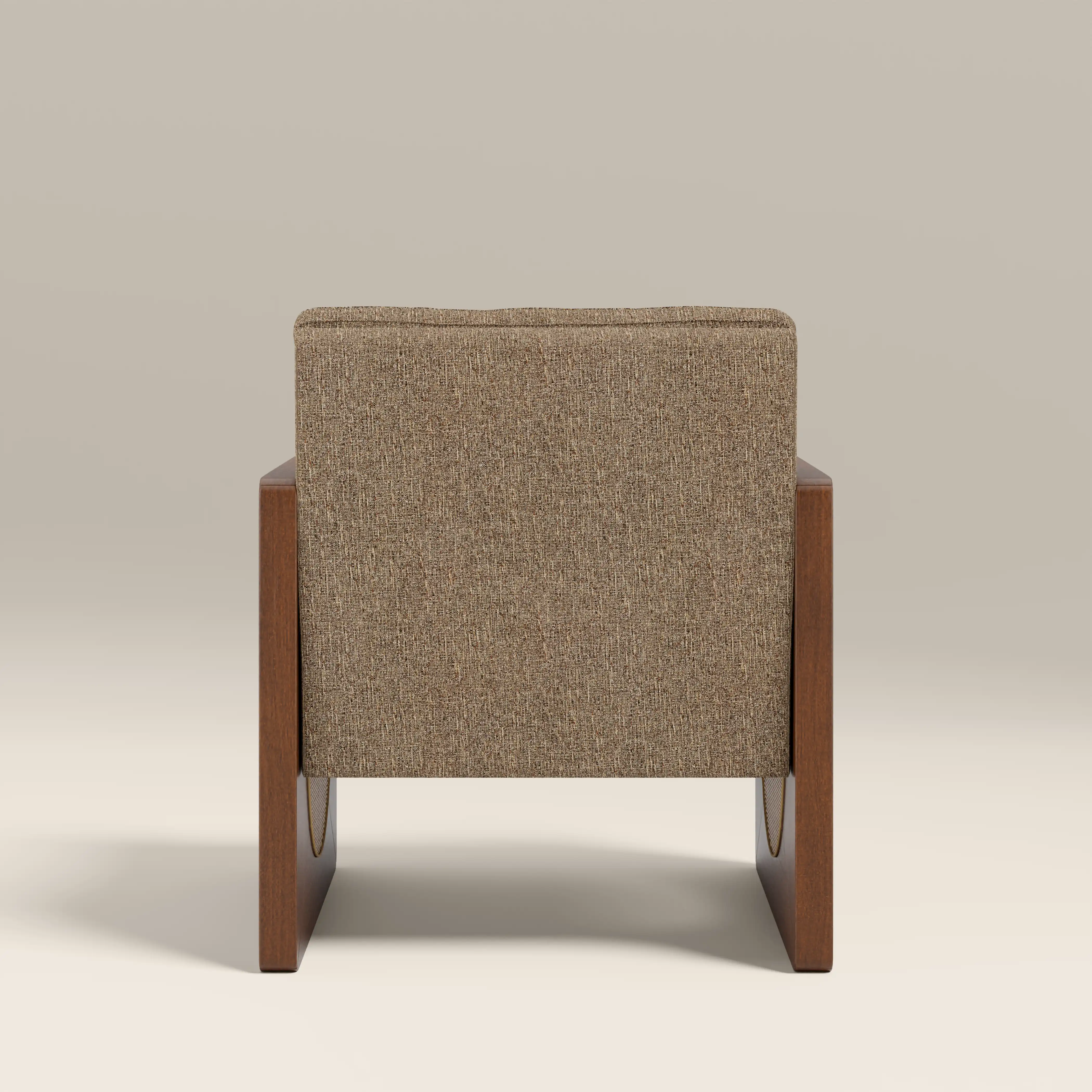 Greta Accent Chair | Speckled Cappuccino Boucle & Walnut - Image 7