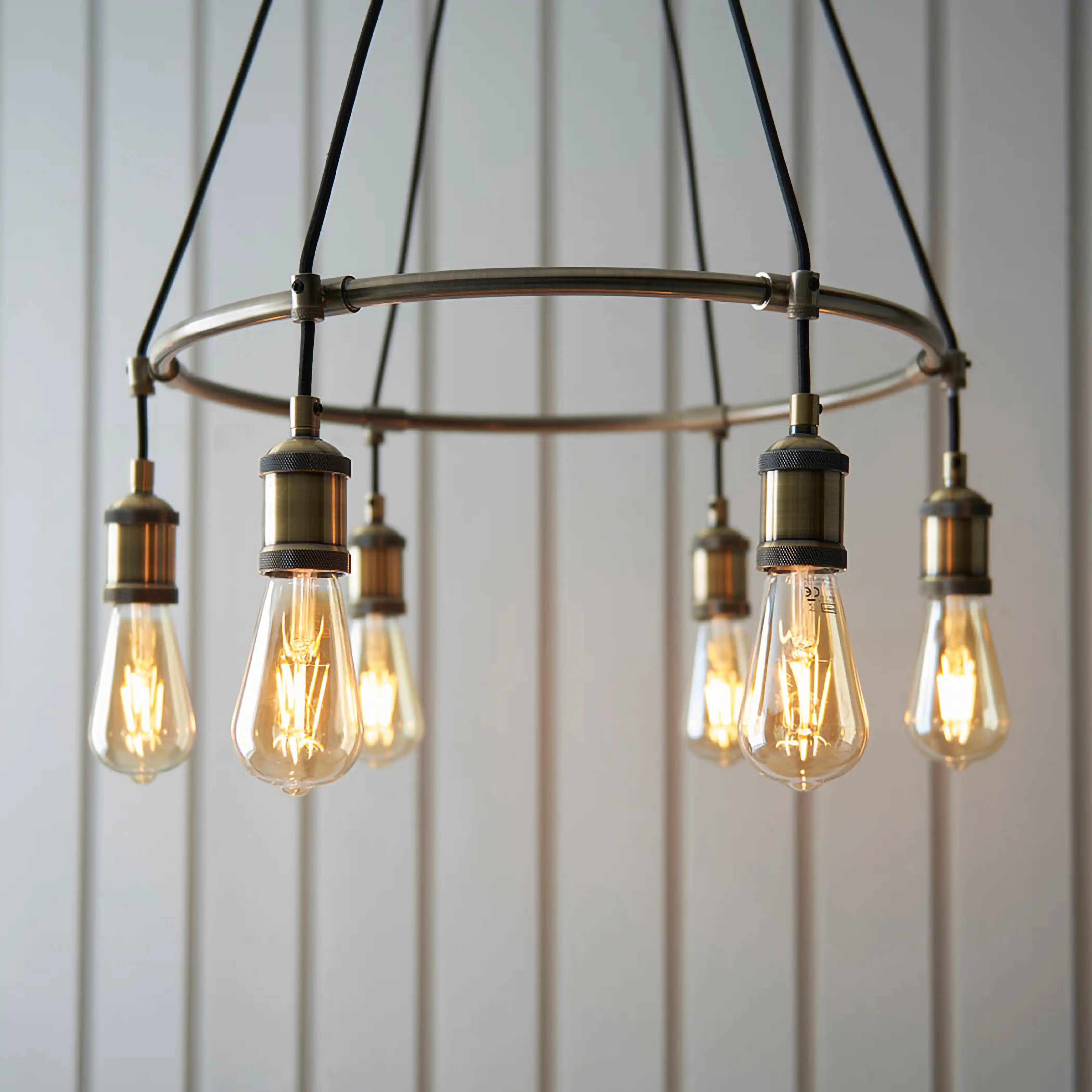 Hal 6 Light Pendant Light | Brass - Image 3