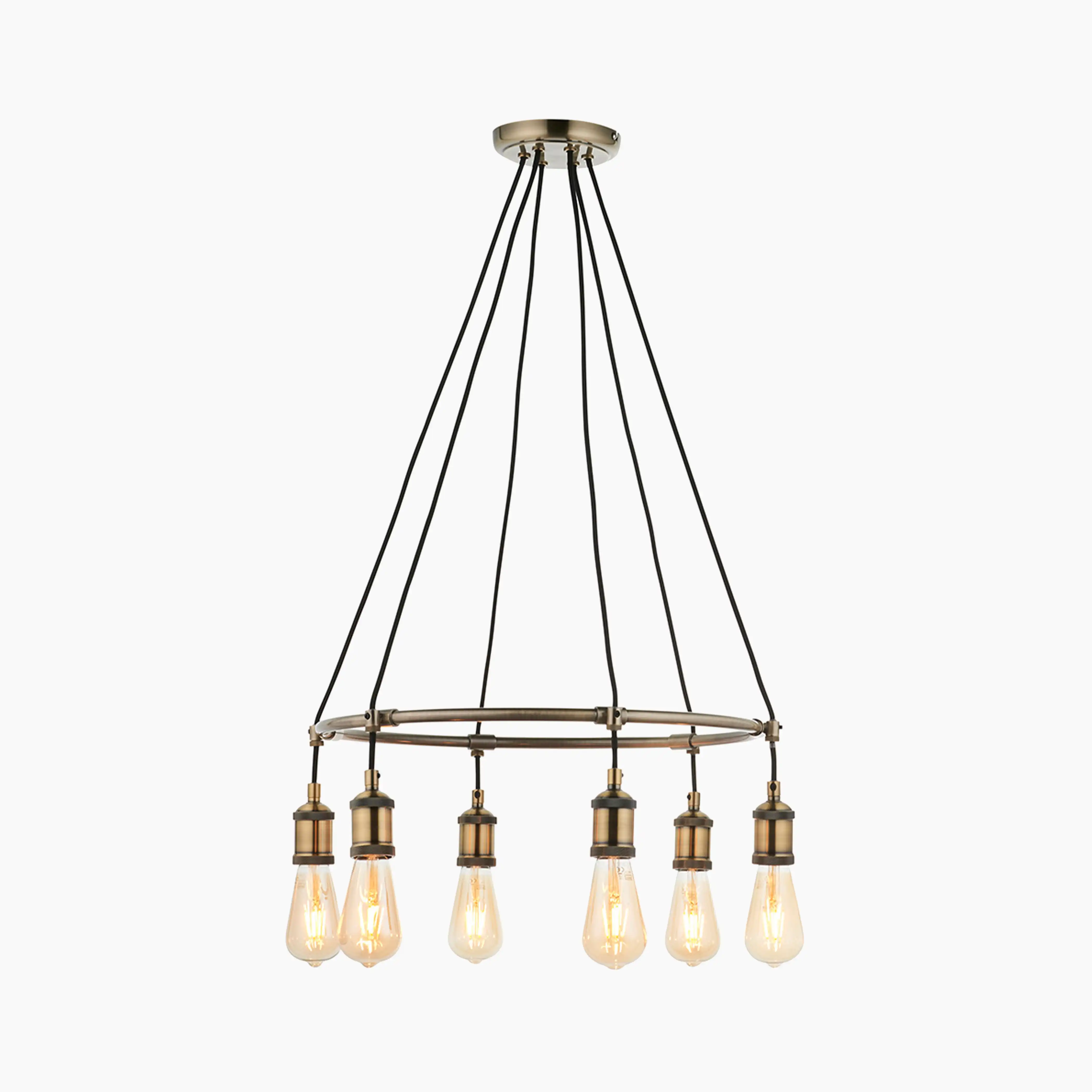 Hal 6 Light Pendant Light | Brass - Image 5