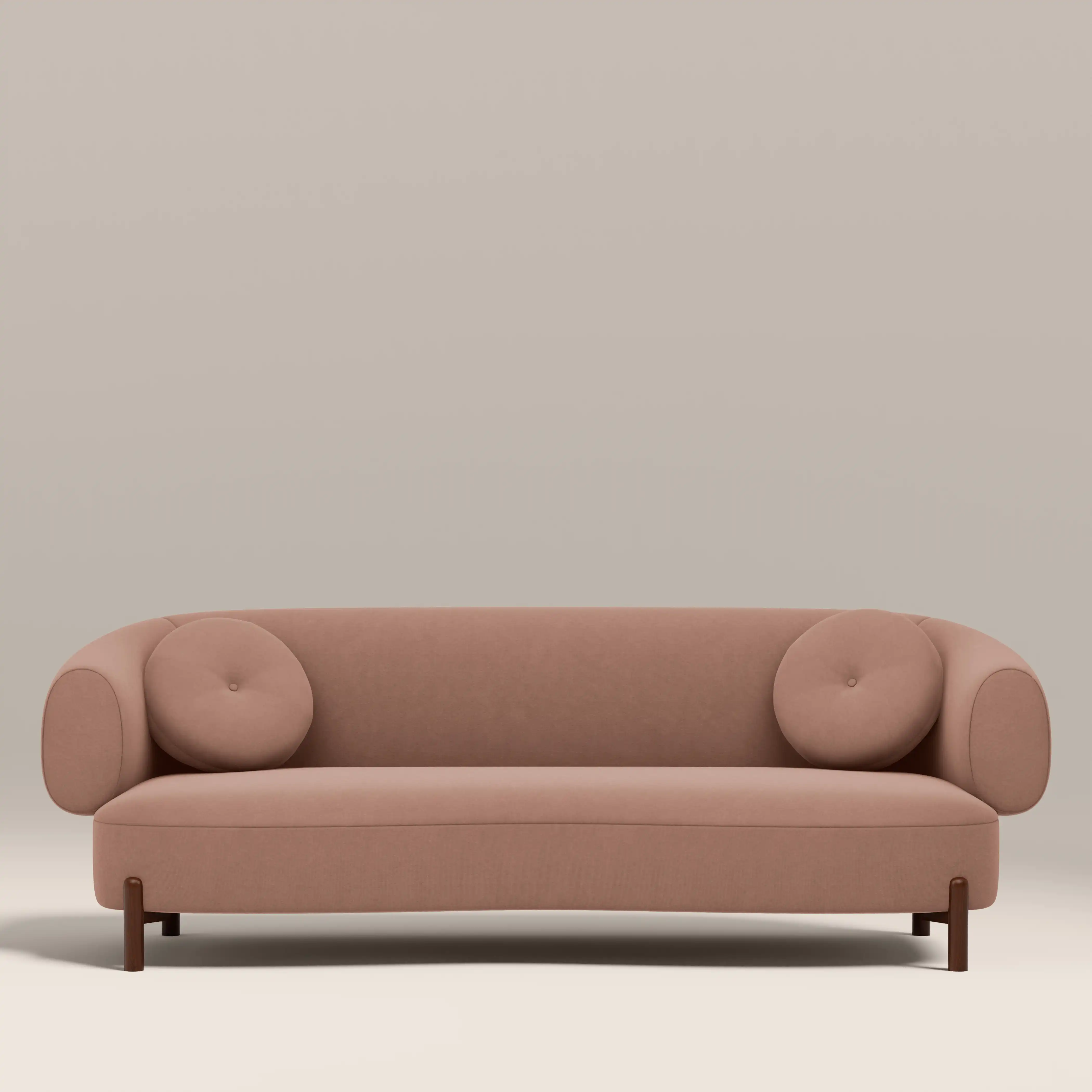 Hallfield 3 Seater Sofa | Blush Pink Sustainable Velvet - Image 2
