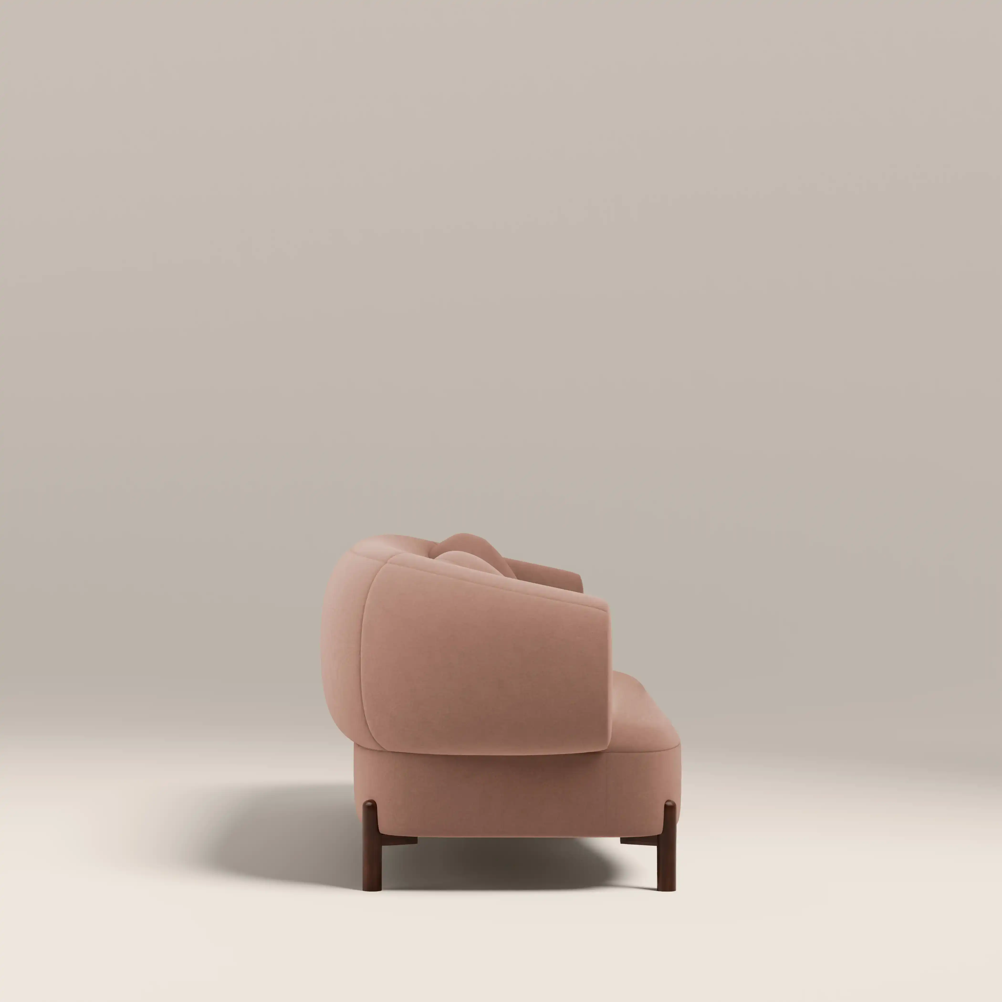 Hallfield 3 Seater Sofa | Blush Pink Sustainable Velvet - Image 5
