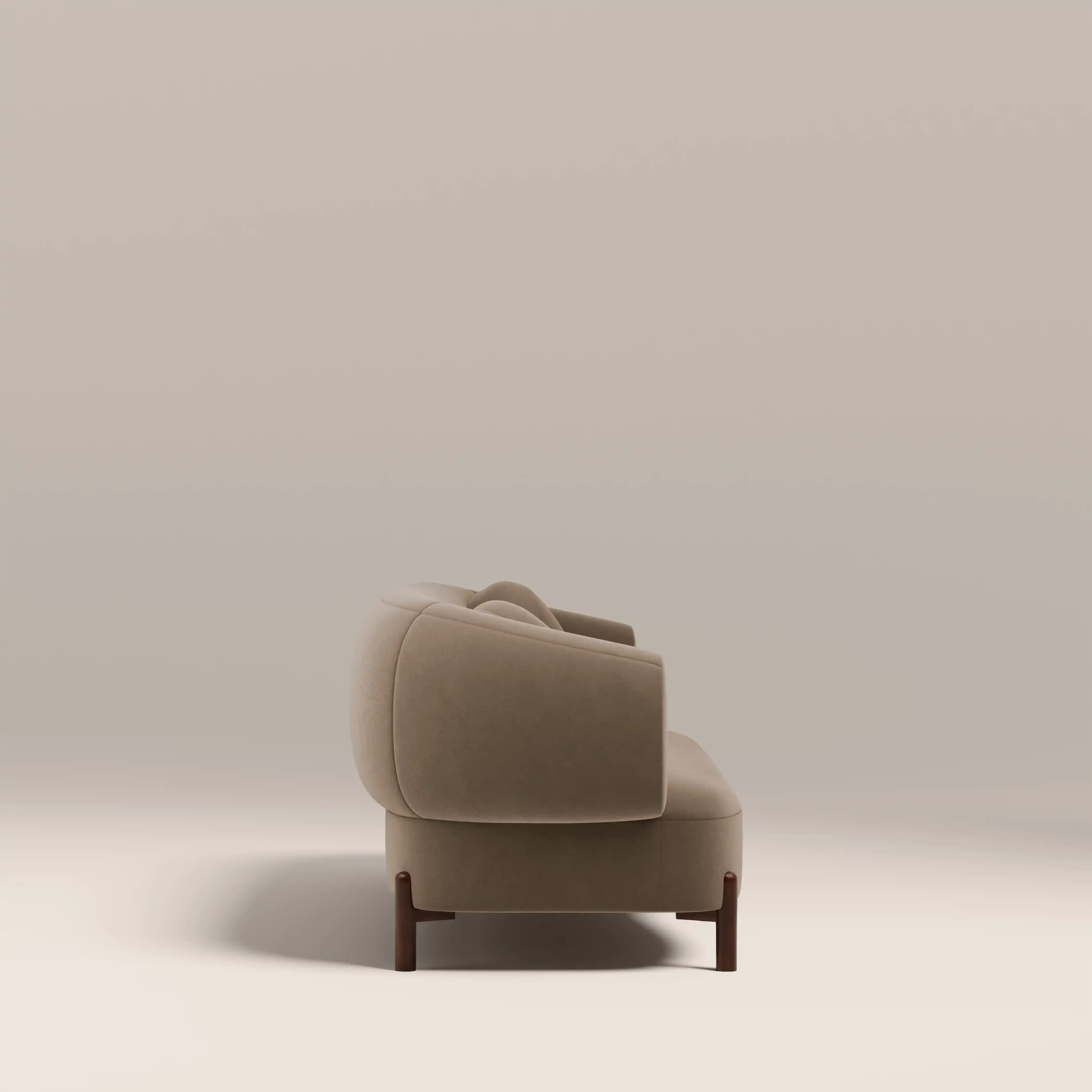 Hallfield 3 Seater Sofa | Truffle Brown Sustainable Mohair Velvet - Image 4