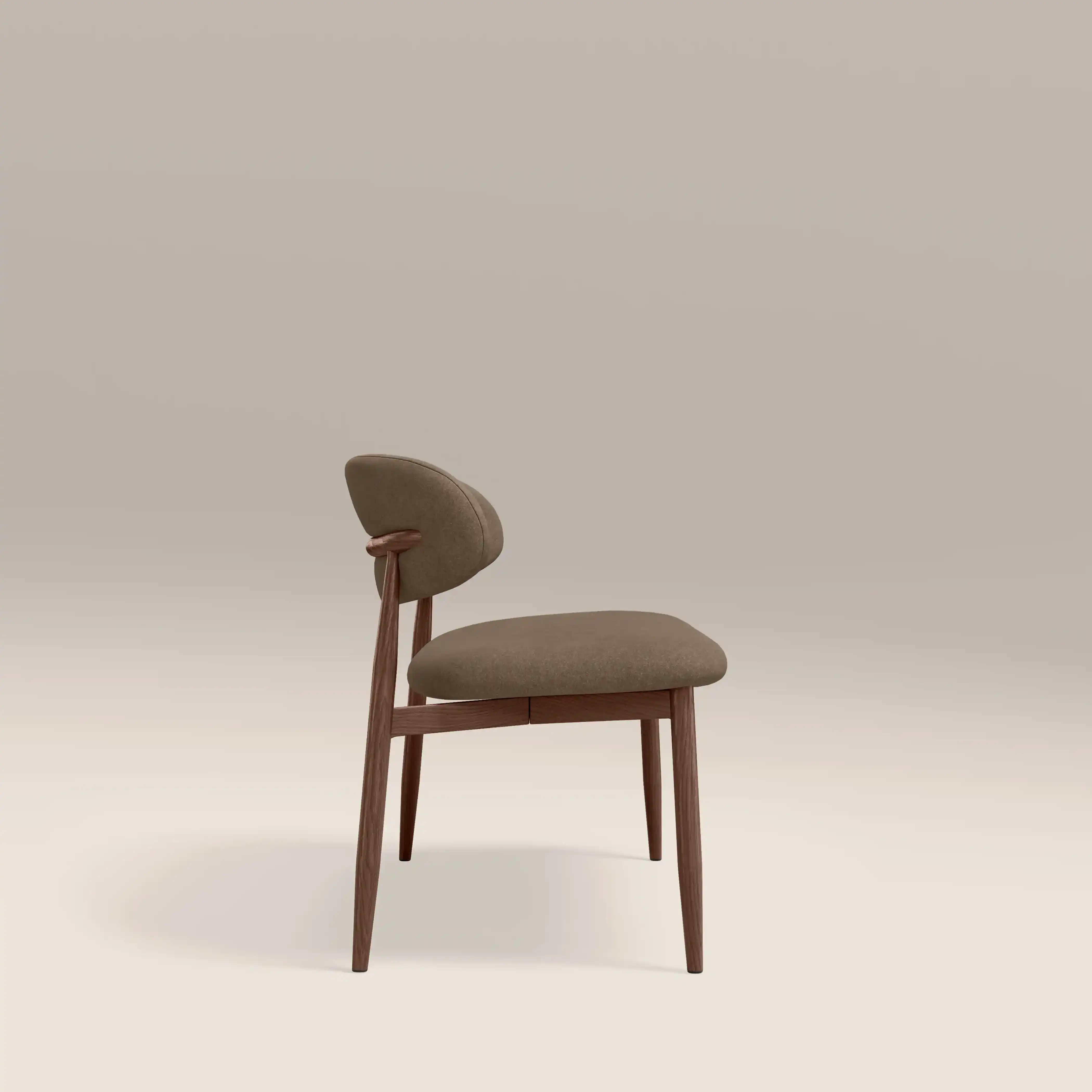 Halston 3 Seater Dining Bench | Truffle Brown Sustainable Mohair Velvet & Walnut - Image 6