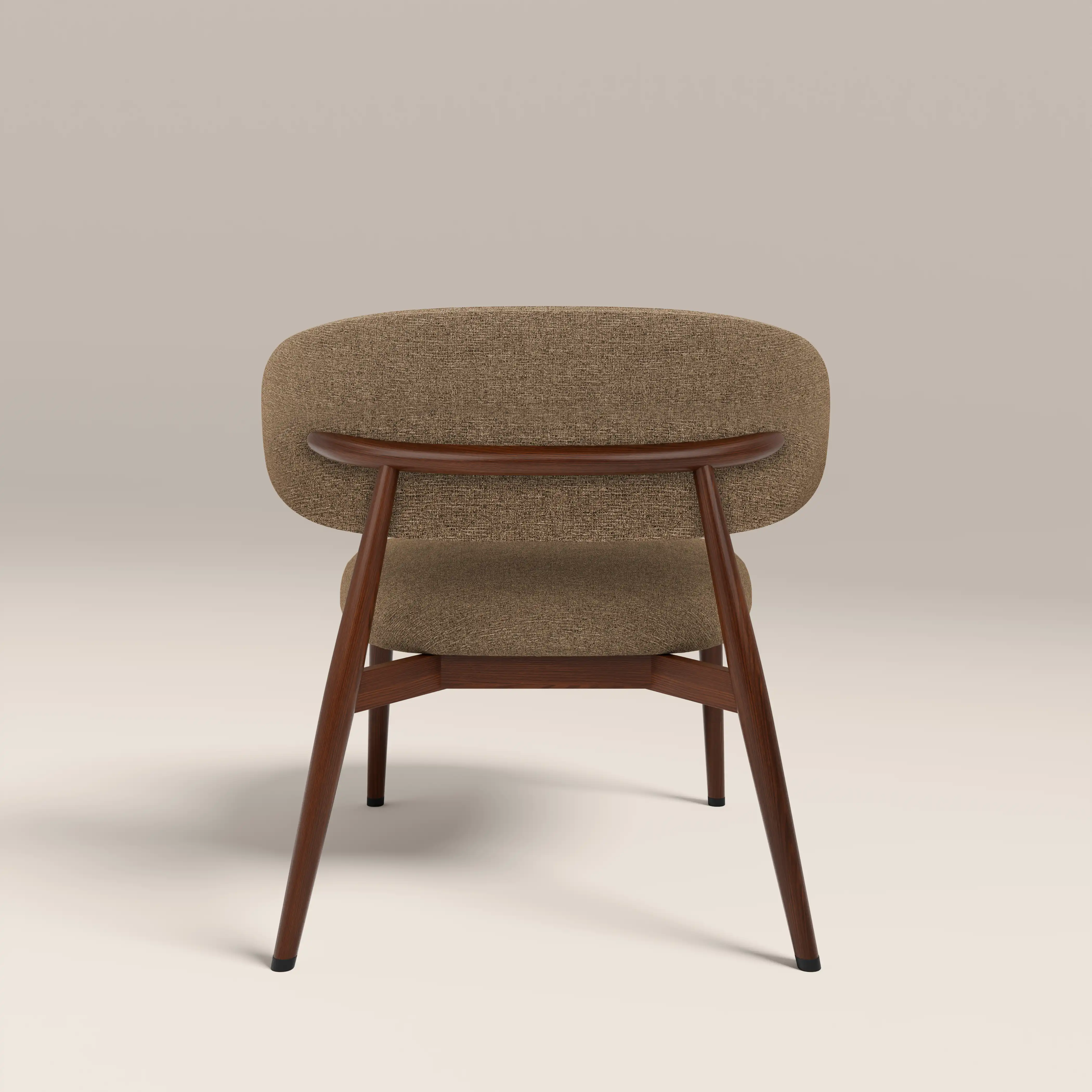 Halston Accent Chair | Speckled Cappuccino Boucle & Walnut - Image 6