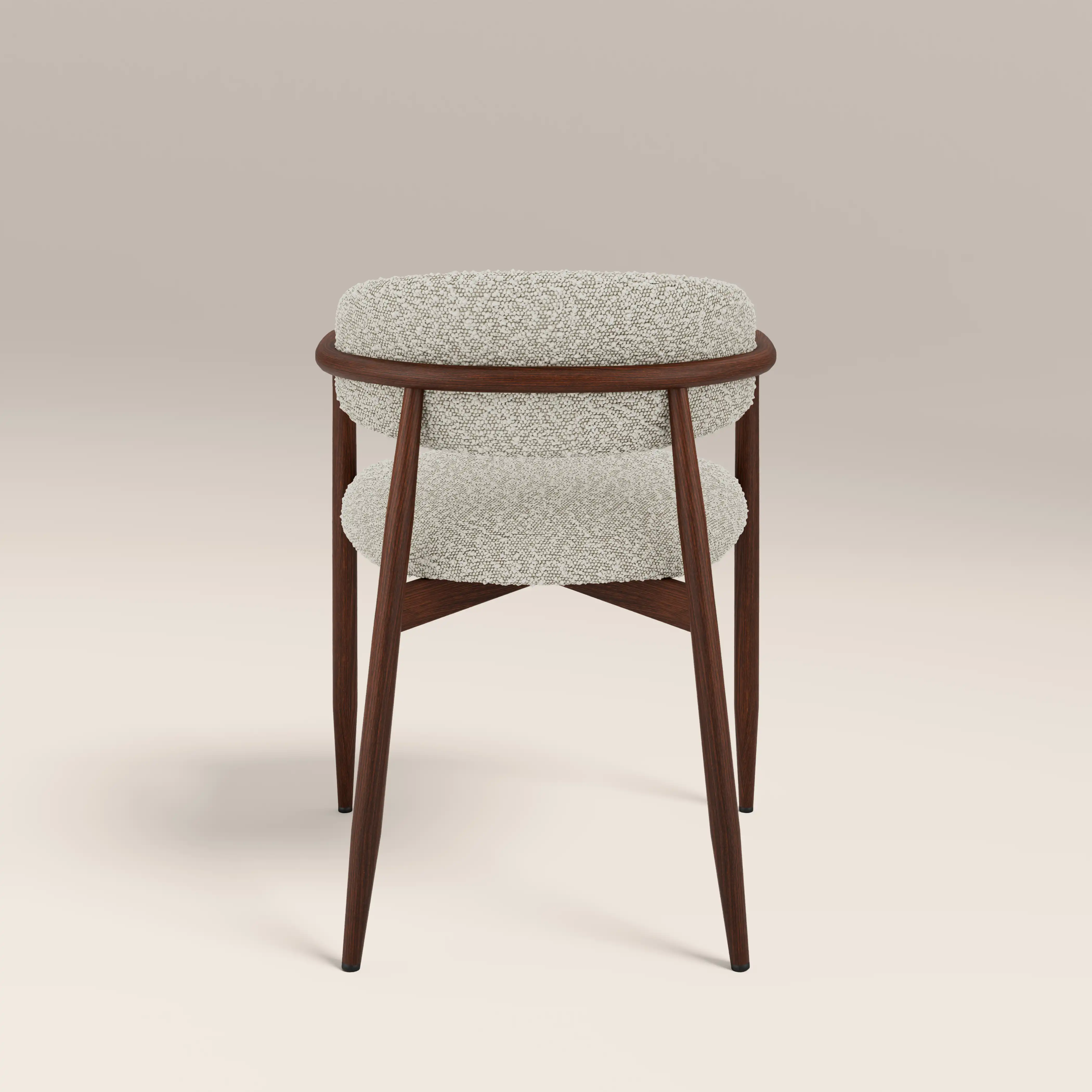 Halston Carver Dining Chair | Speckled Stone Sustainable Boucle & Walnut - Image 7
