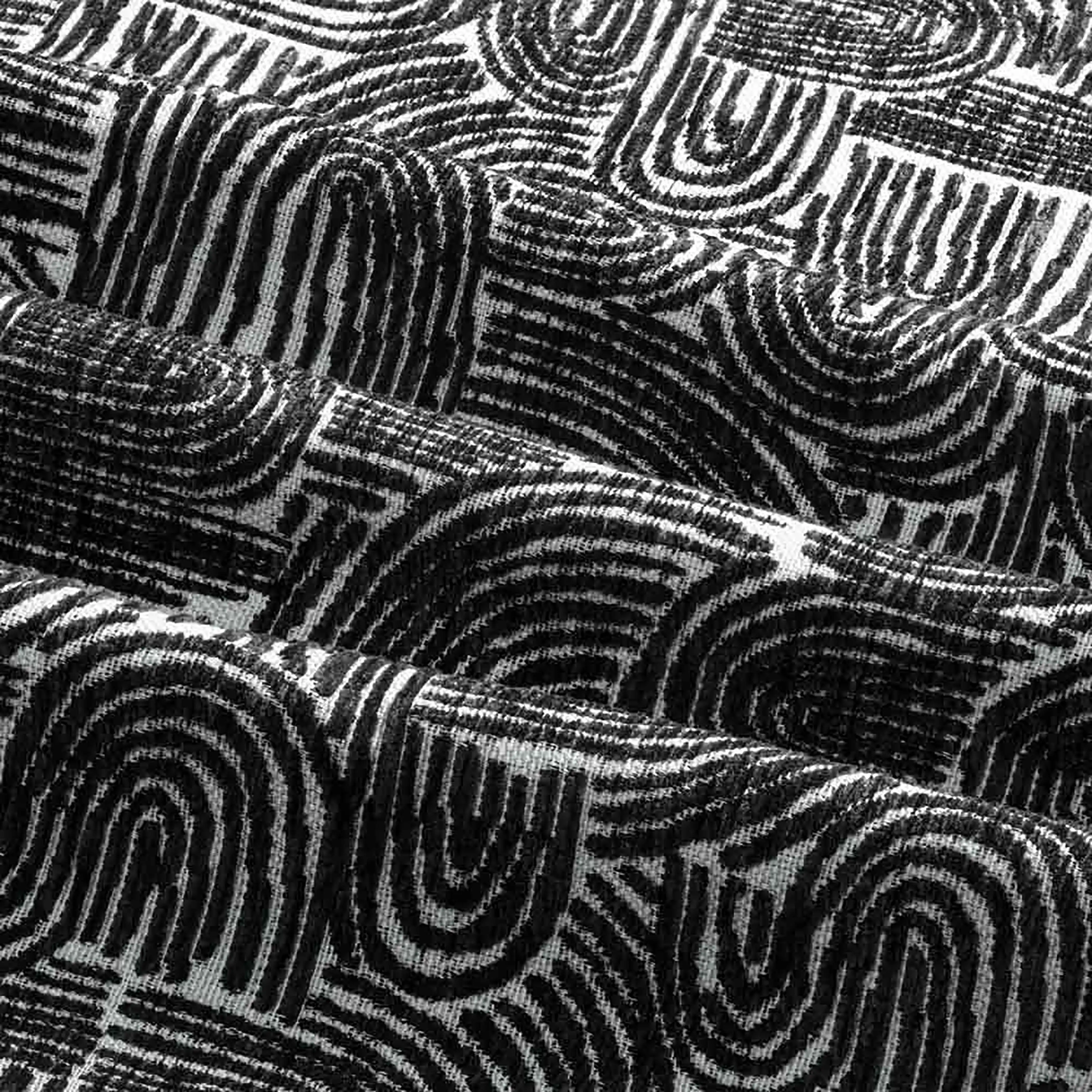 Halston Dining Chair | Bauhaus Wave Monochrome Fabric & Walnut - Image 4