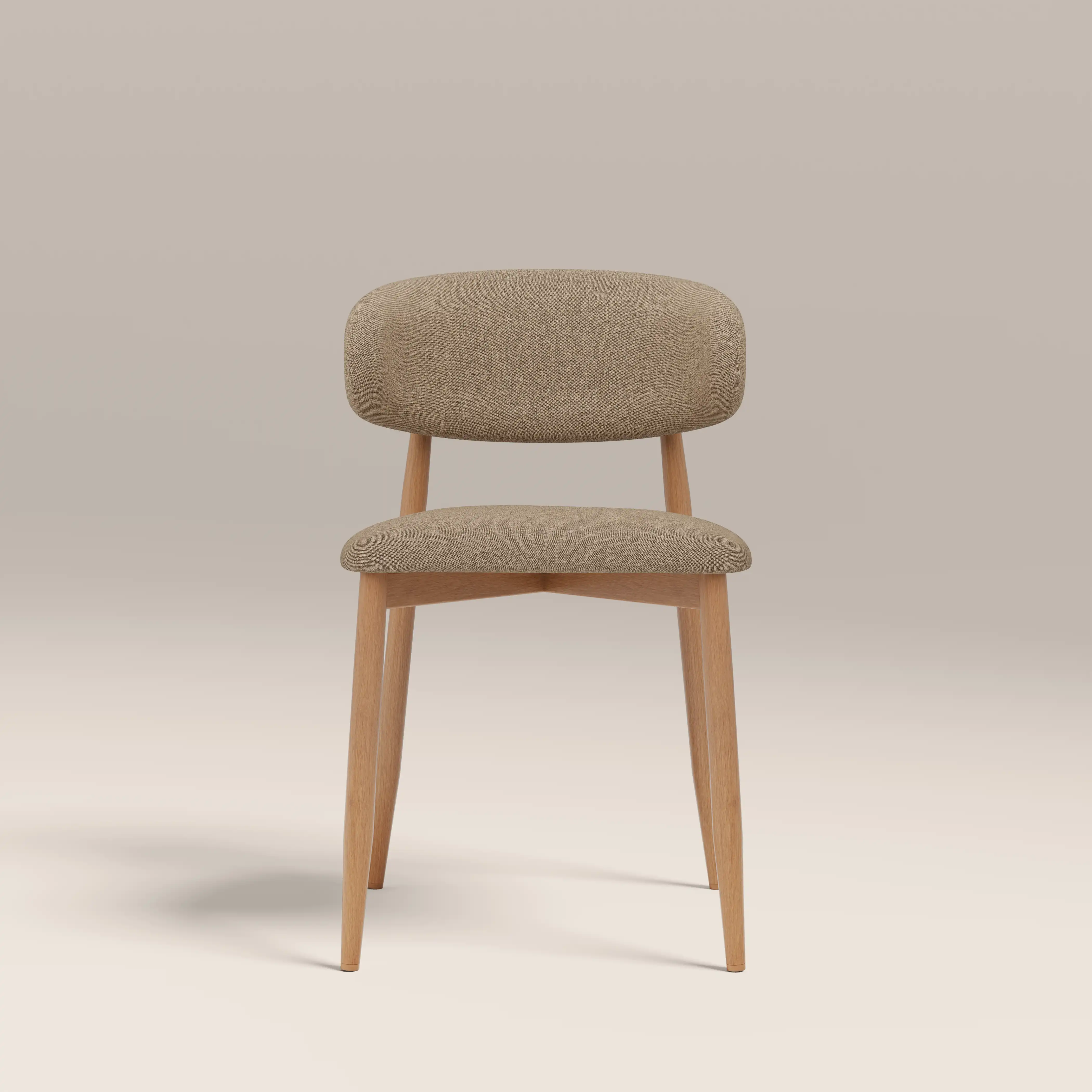 Halston Dining Chair | Latte Sustainable Fabric & Oak - Image 2