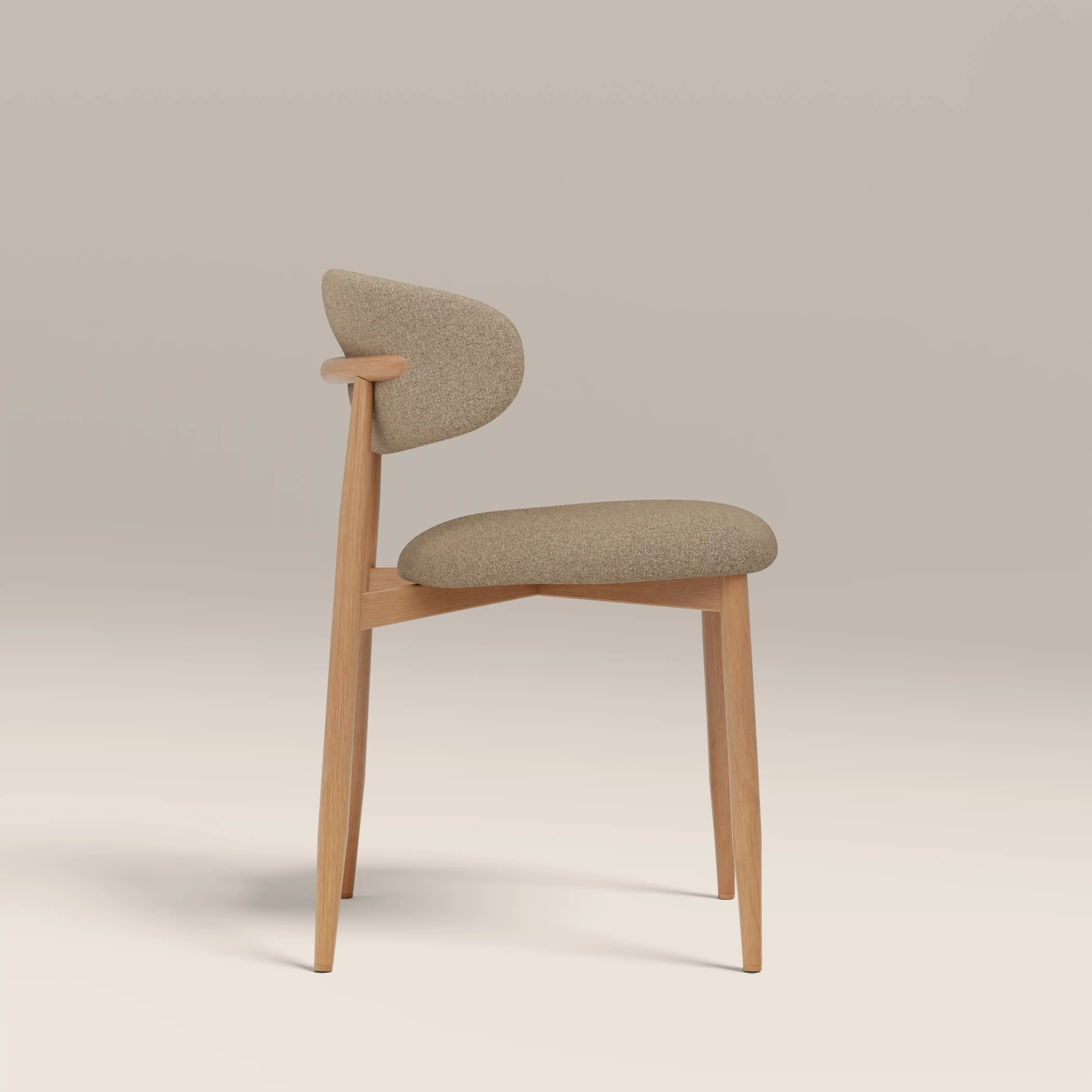 Halston Dining Chair | Latte Sustainable Fabric & Oak - Image 4