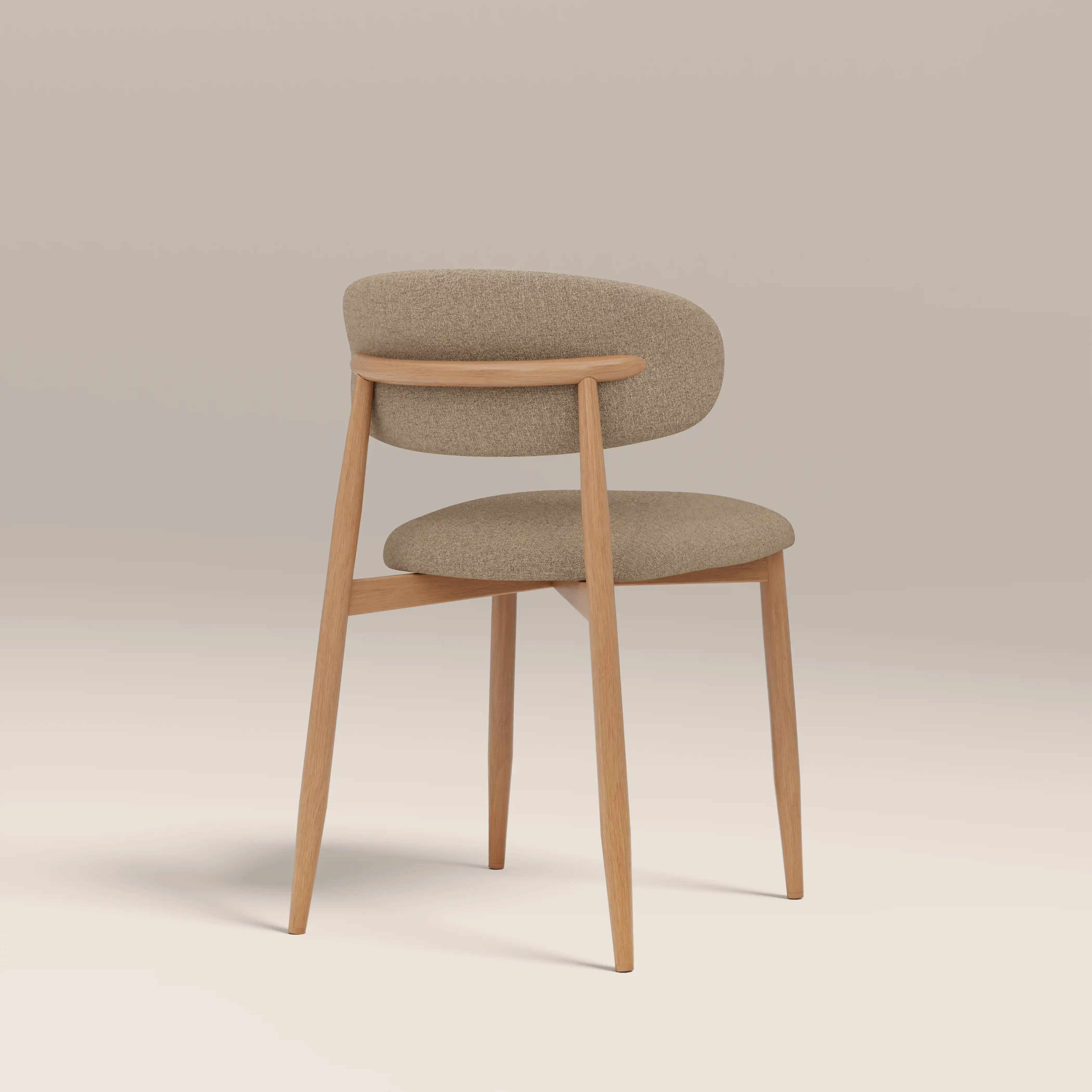 Halston Dining Chair | Latte Sustainable Fabric & Oak - Image 5
