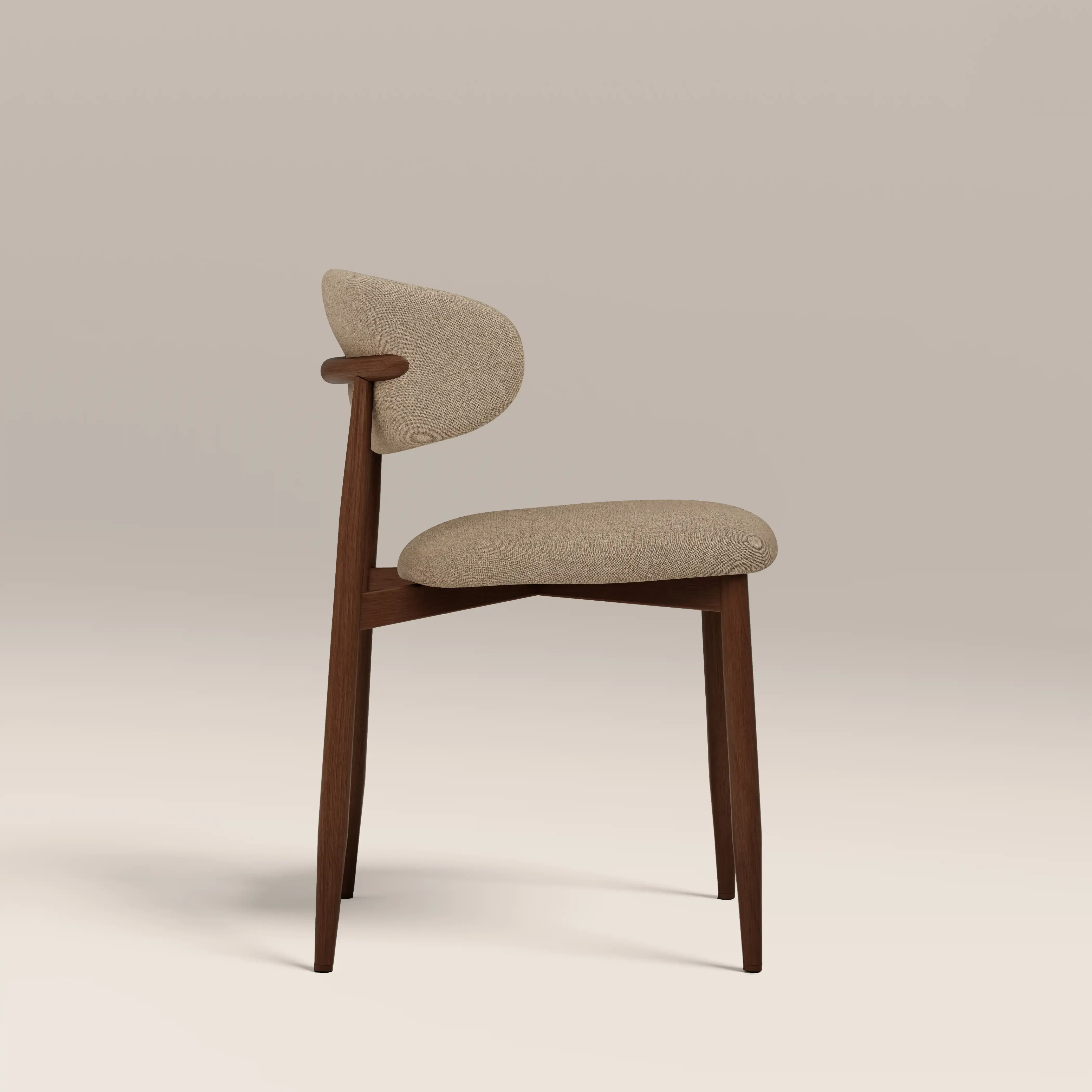 Halston Dining Chair | Latte Sustainable Fabric & Walnut - Image 5