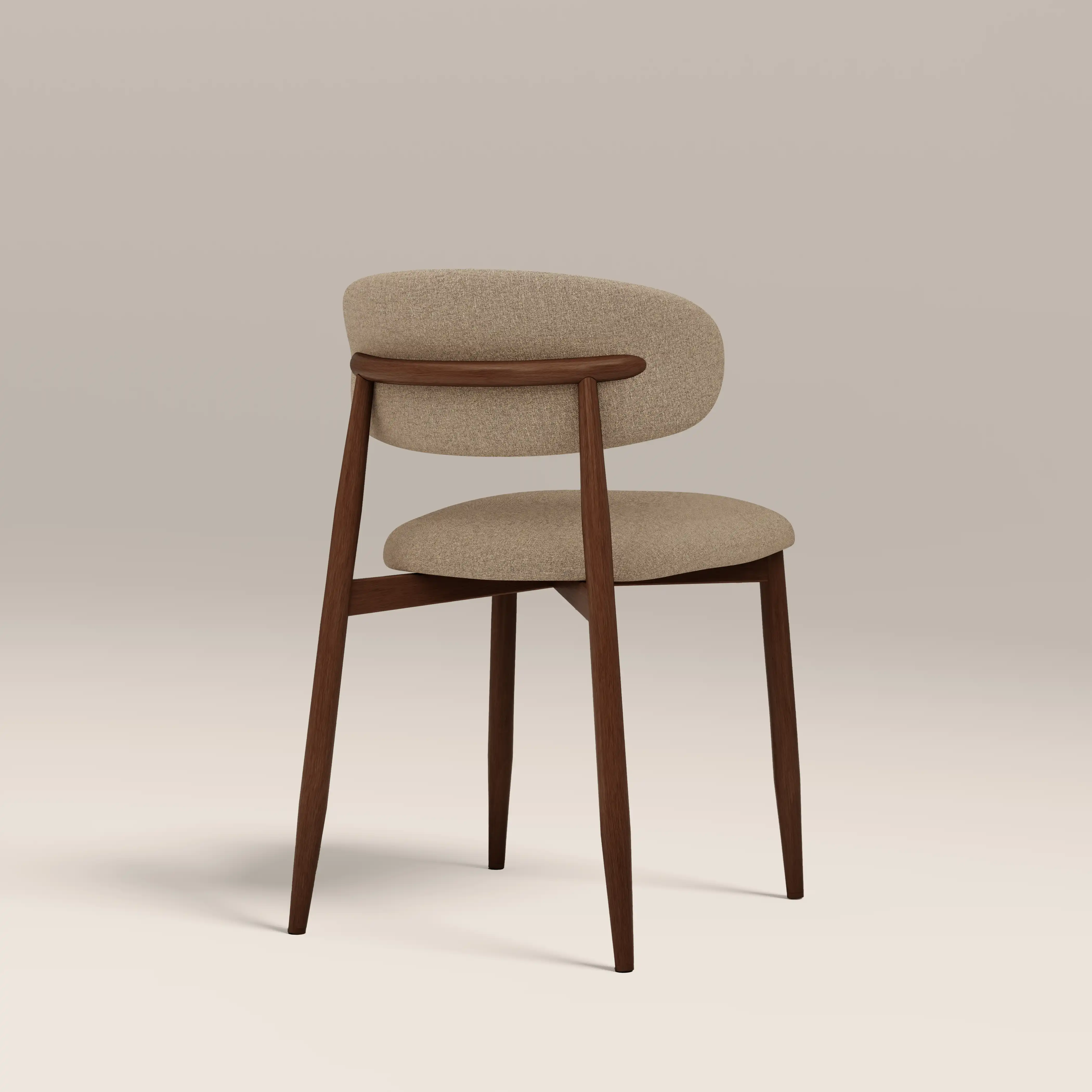 Halston Dining Chair | Latte Sustainable Fabric & Walnut - Image 6