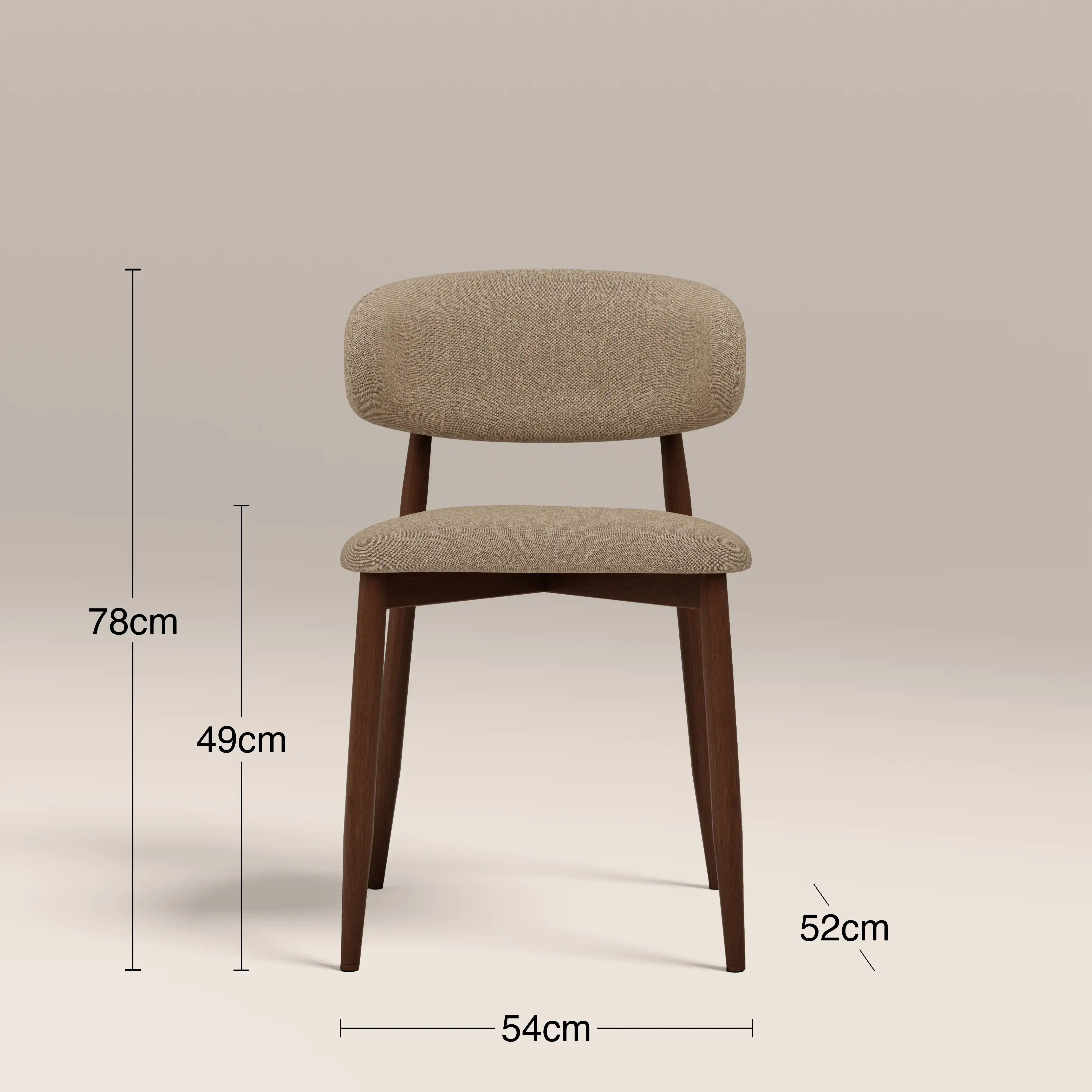 Halston Dining Chair | Latte Sustainable Fabric & Walnut - Image 8