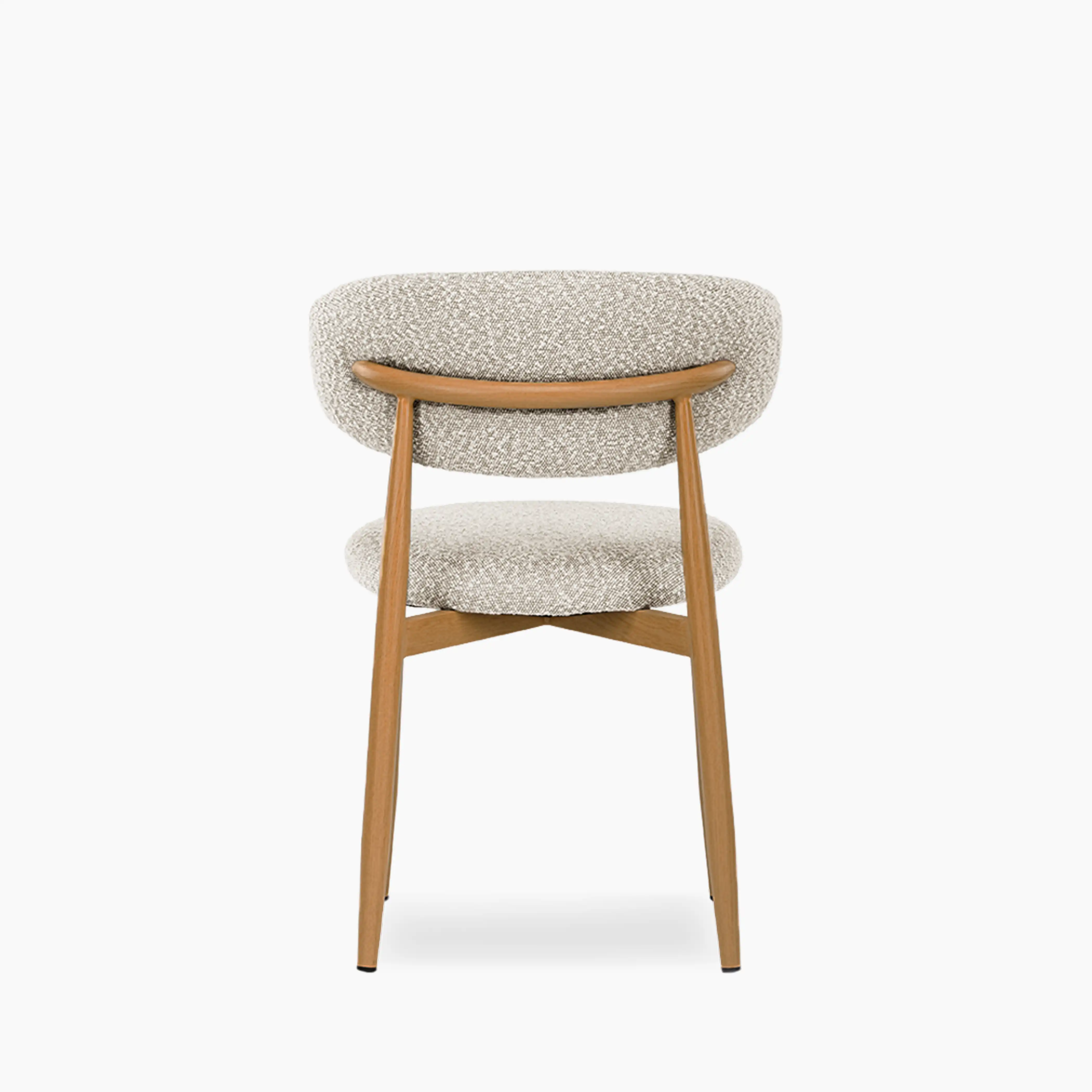 Halston Dining Chair | Speckled Stone Sustainable Boucle & Oak - Image 6