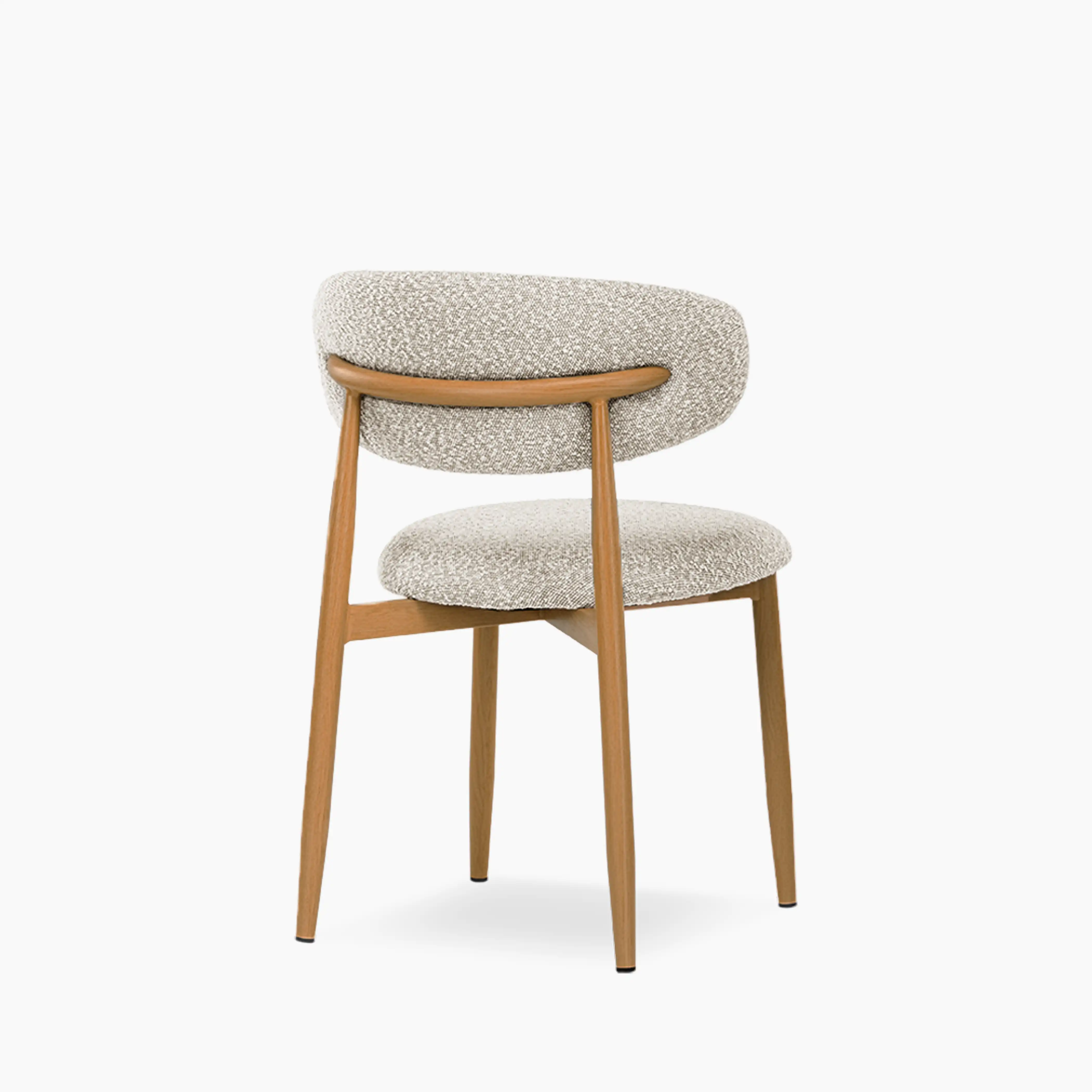 Halston Dining Chair | Speckled Stone Sustainable Boucle & Oak - Image 7