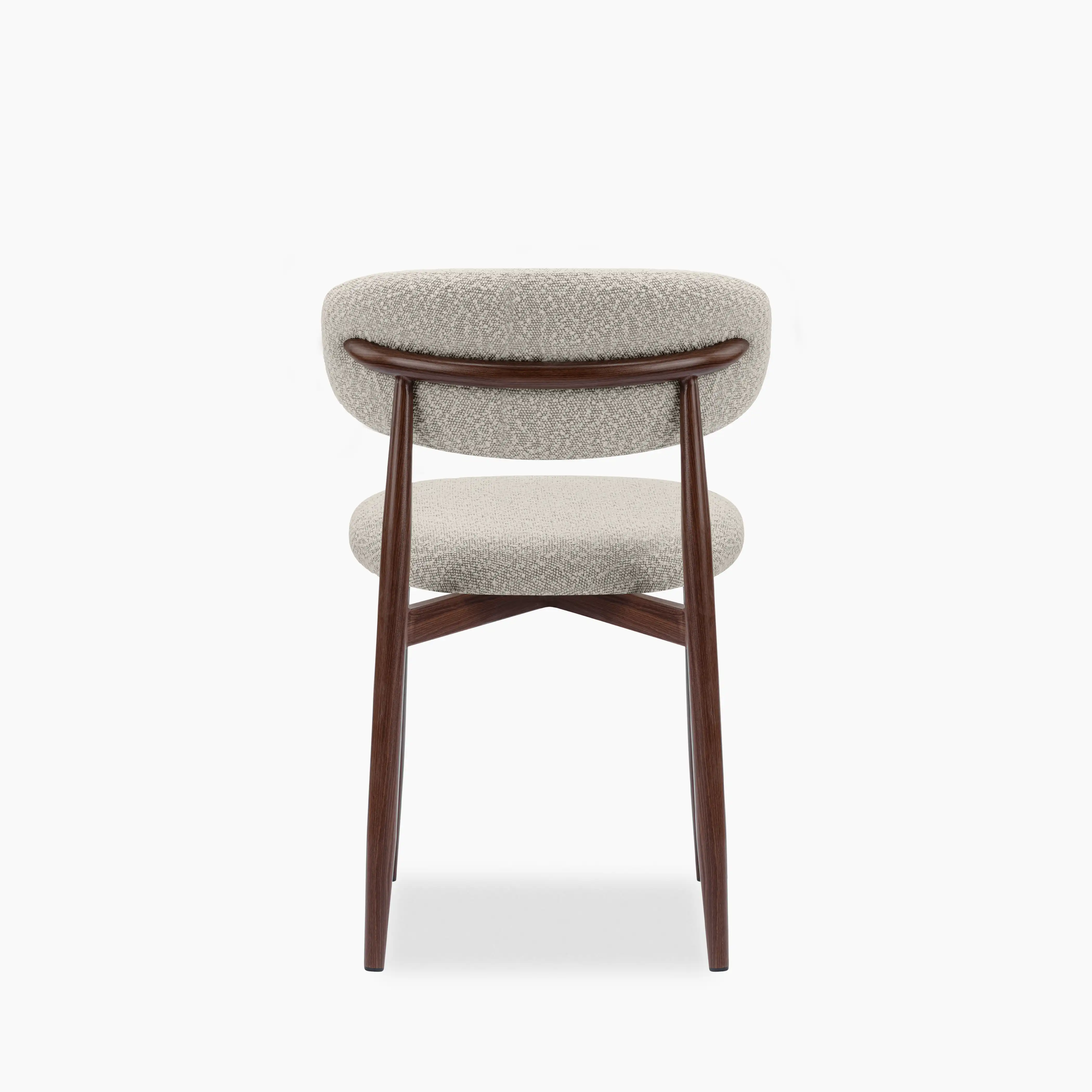 Halston Dining Chair | Speckled Stone Sustainable Boucle & Walnut - Image 6