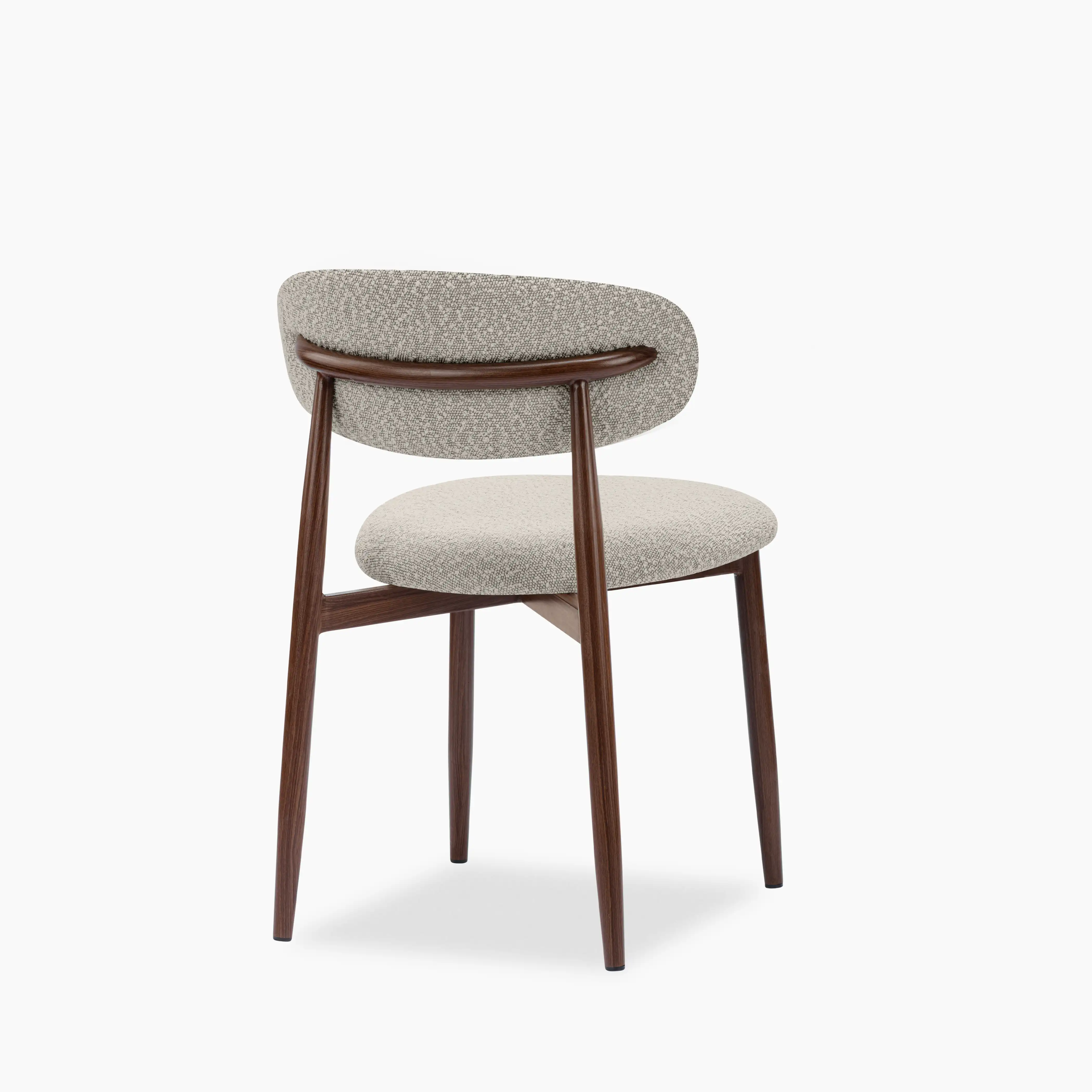 Halston Dining Chair | Speckled Stone Sustainable Boucle & Walnut - Image 7