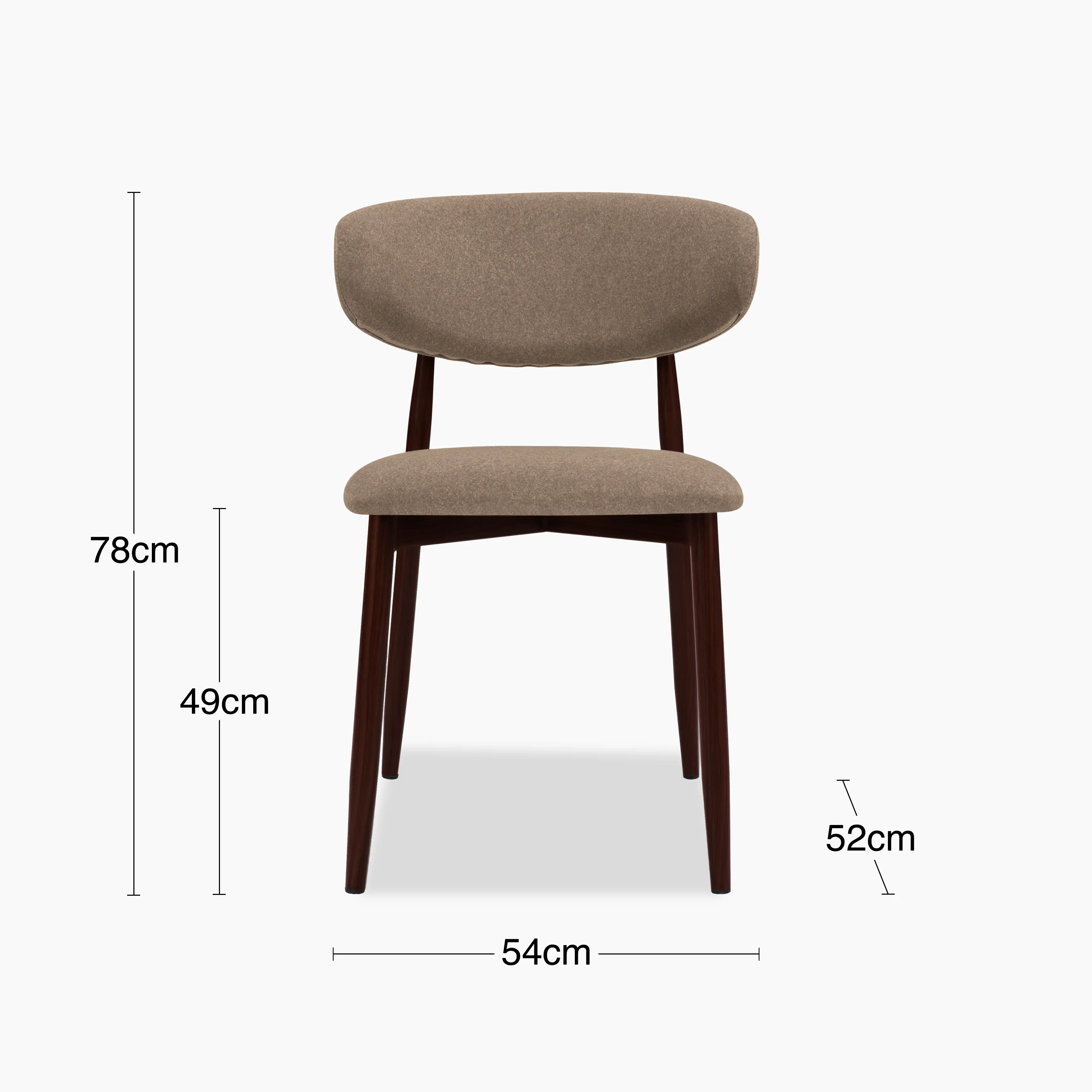 Halston Dining Chair | Truffle Brown Sustainable Mohair Velvet & Walnut - Image 7