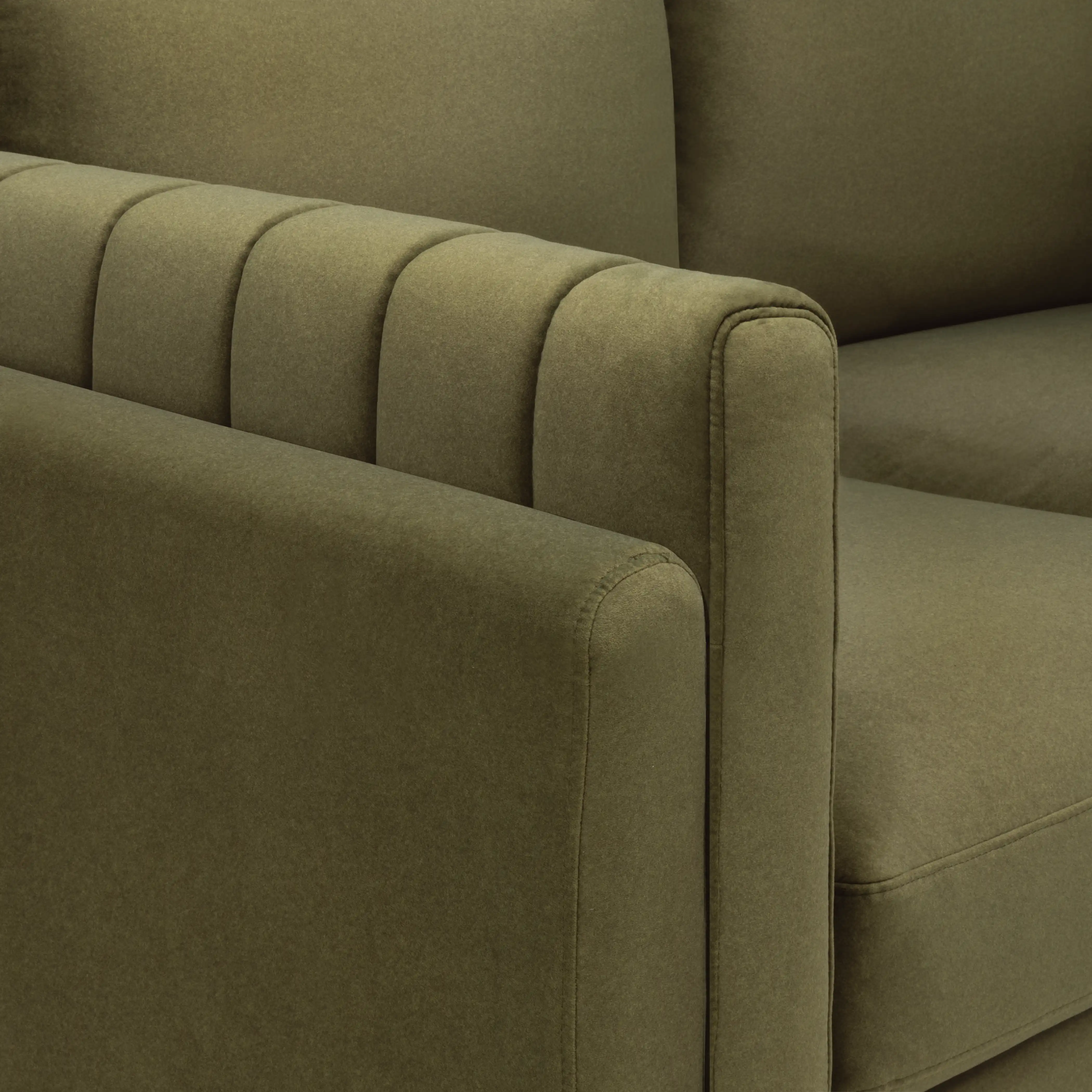Halton 2 Seater Sofa | Moss Green Sustainable Mohair Velvet - Image 8