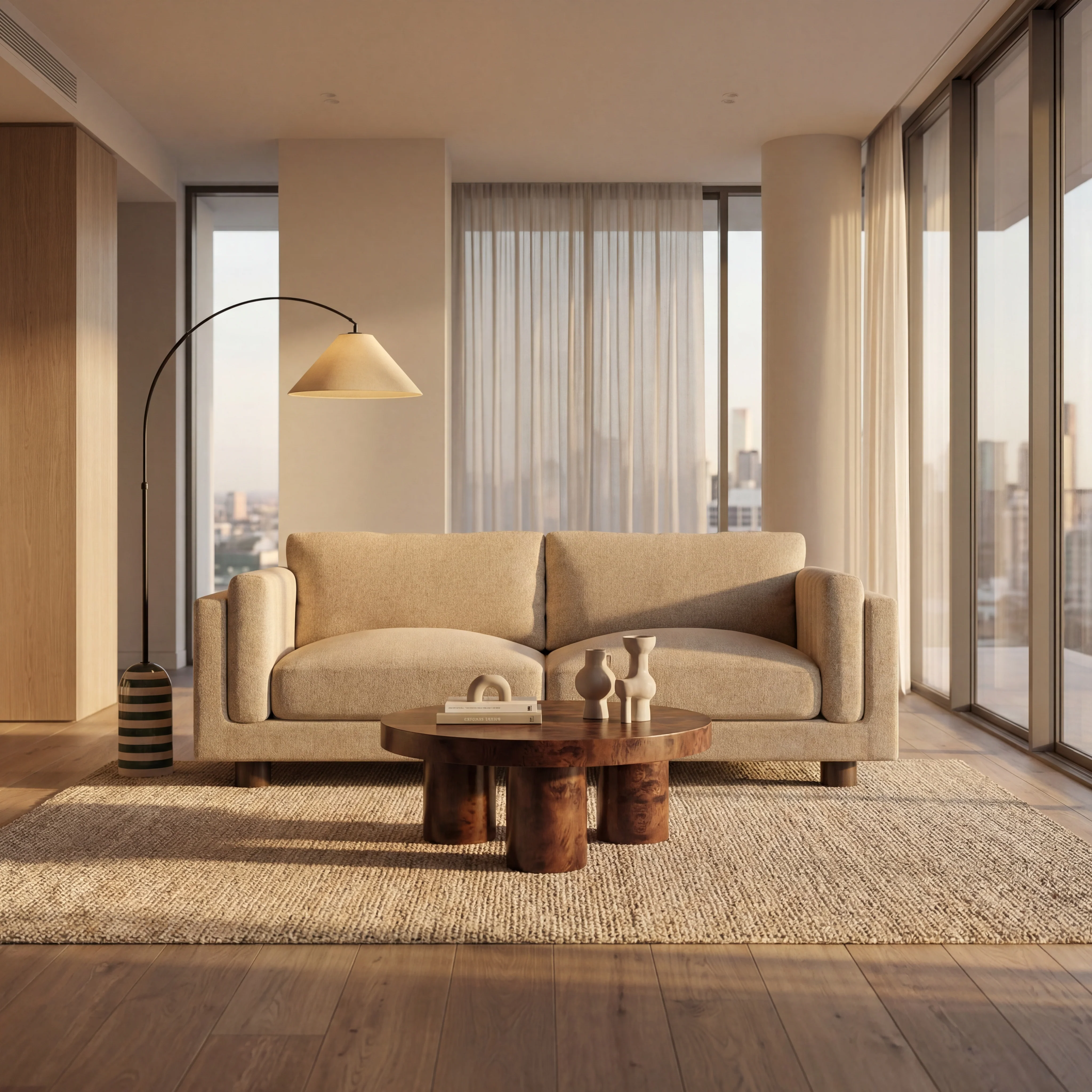 Halton 2 Seater Sofa | Speckled Latte Boucle - Image 2