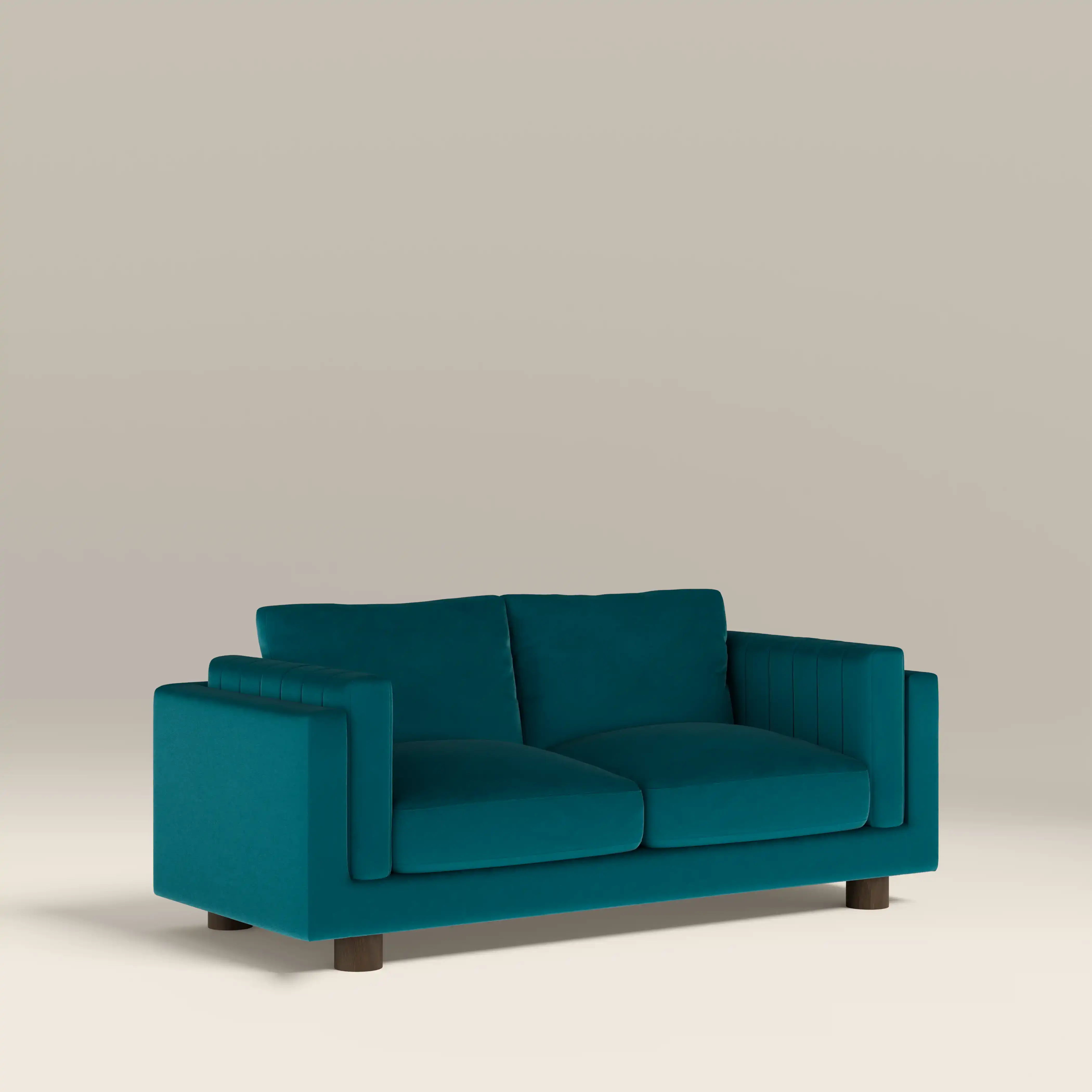 Halton 2 Seater Sofa | Teal Sustainable Velvet - Image 3