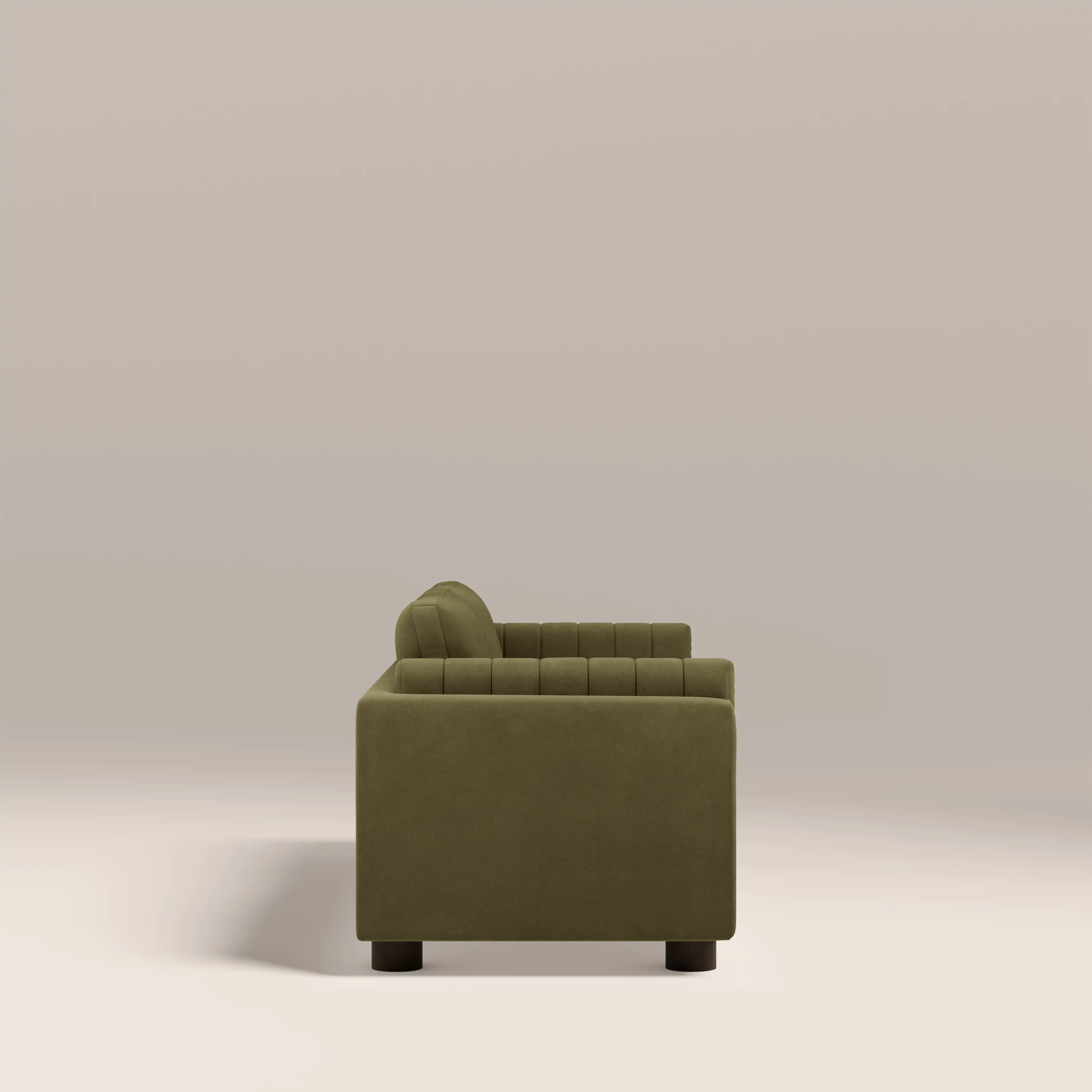 Halton 3 Seater Sofa | Moss Green Sustainable Mohair Velvet - Image 5
