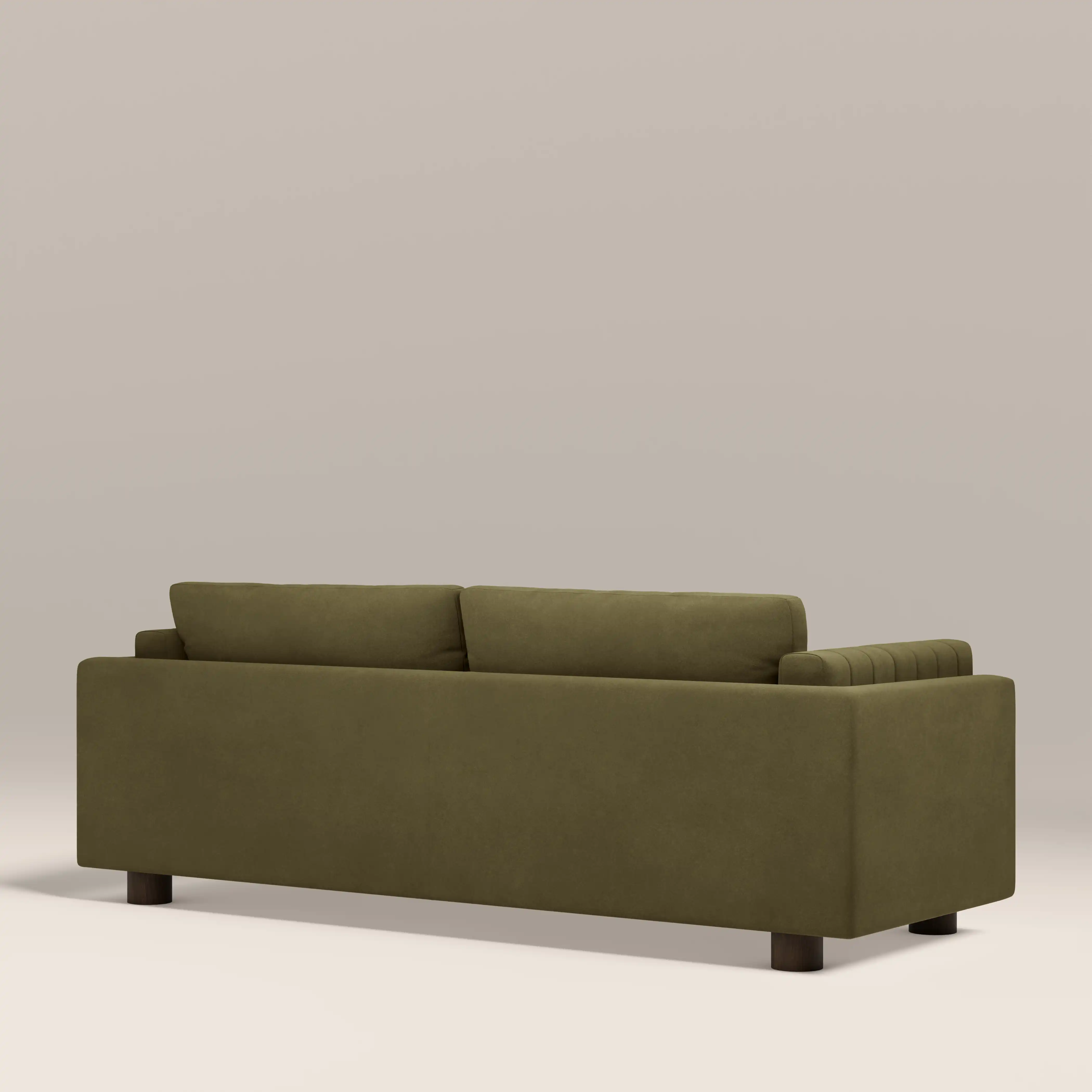 Halton 3 Seater Sofa | Moss Green Sustainable Mohair Velvet - Image 6
