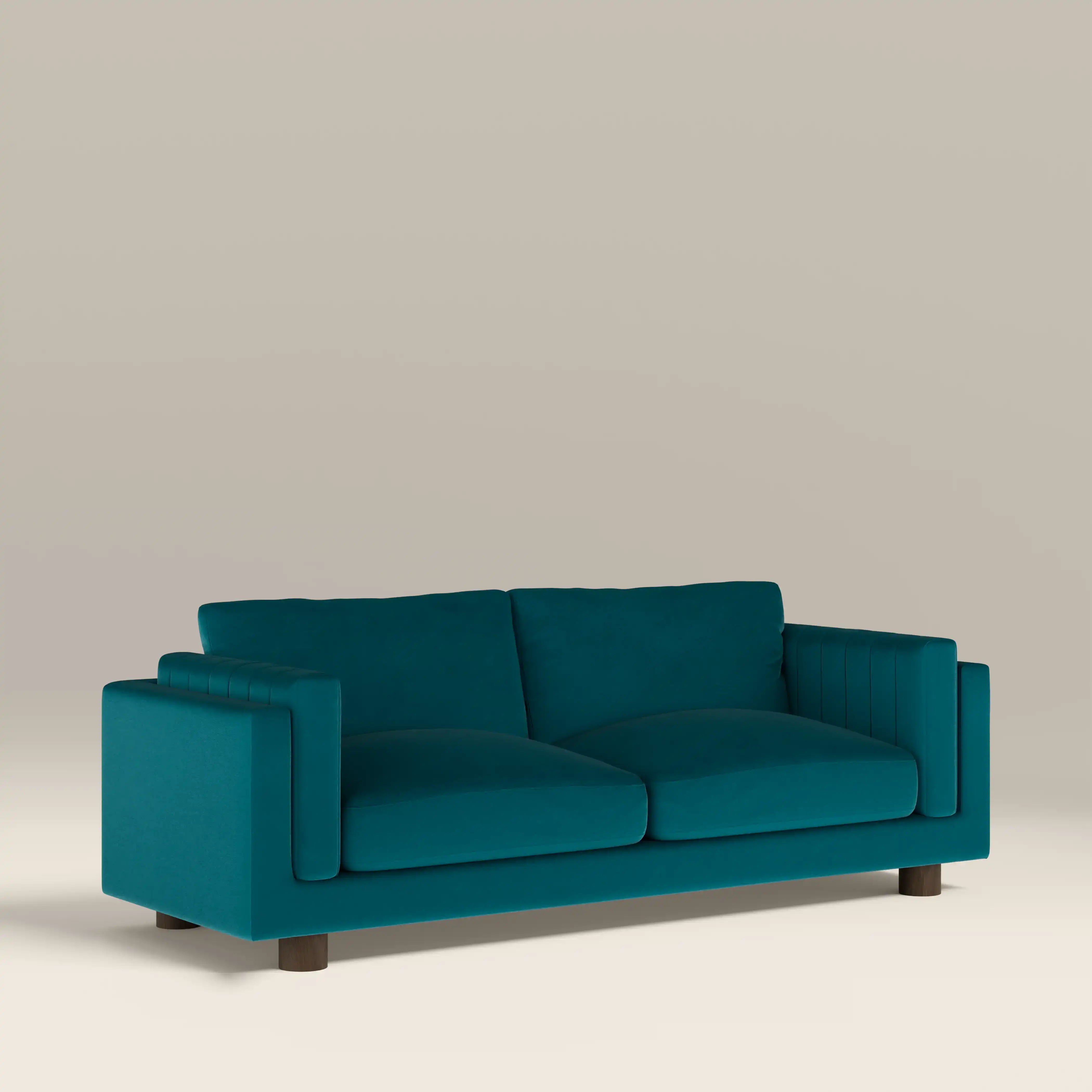 Halton 3 Seater Sofa | Teal Sustainable Velvet - Image 3