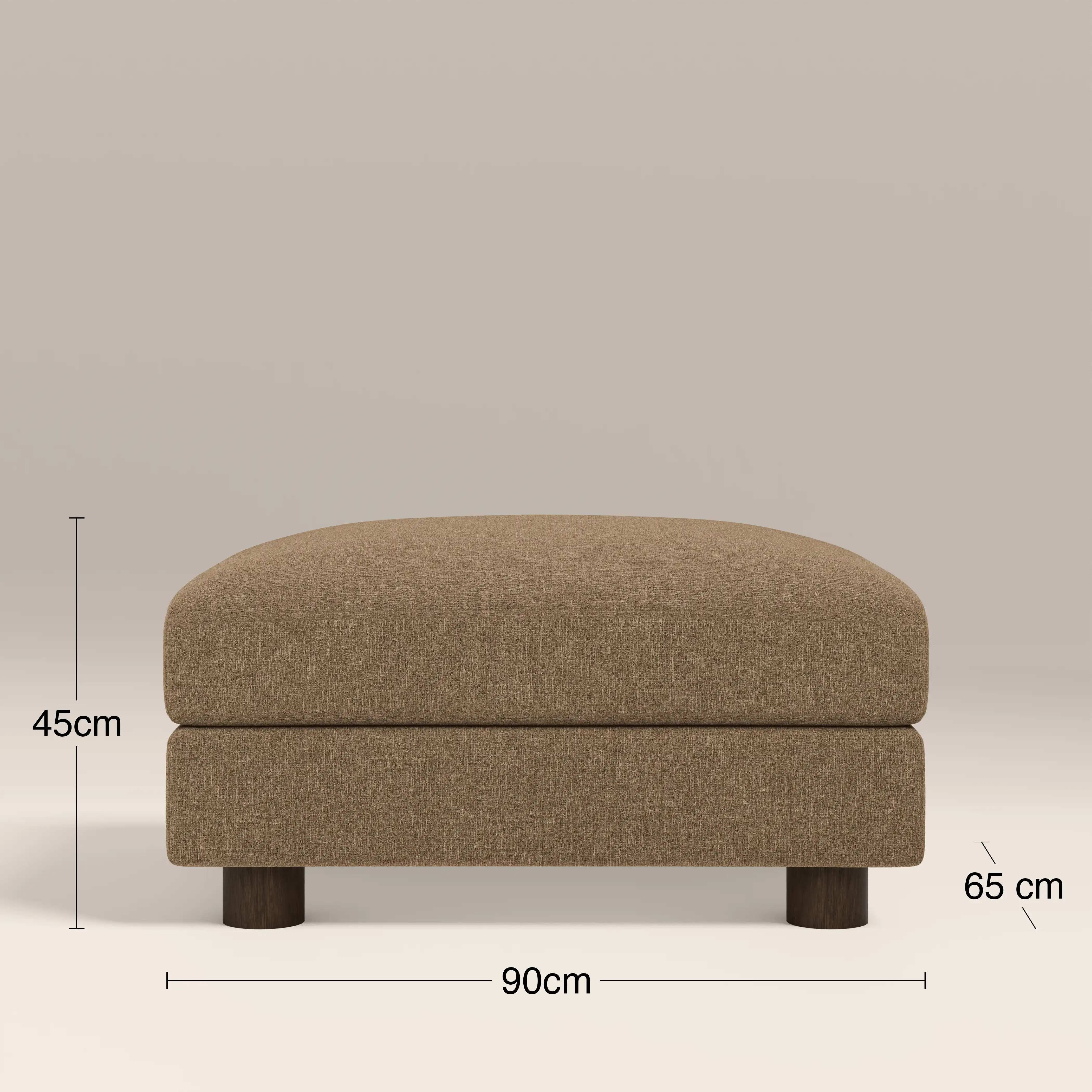 Halton Footstool | Speckled Cappuccino Boucle - Image 5