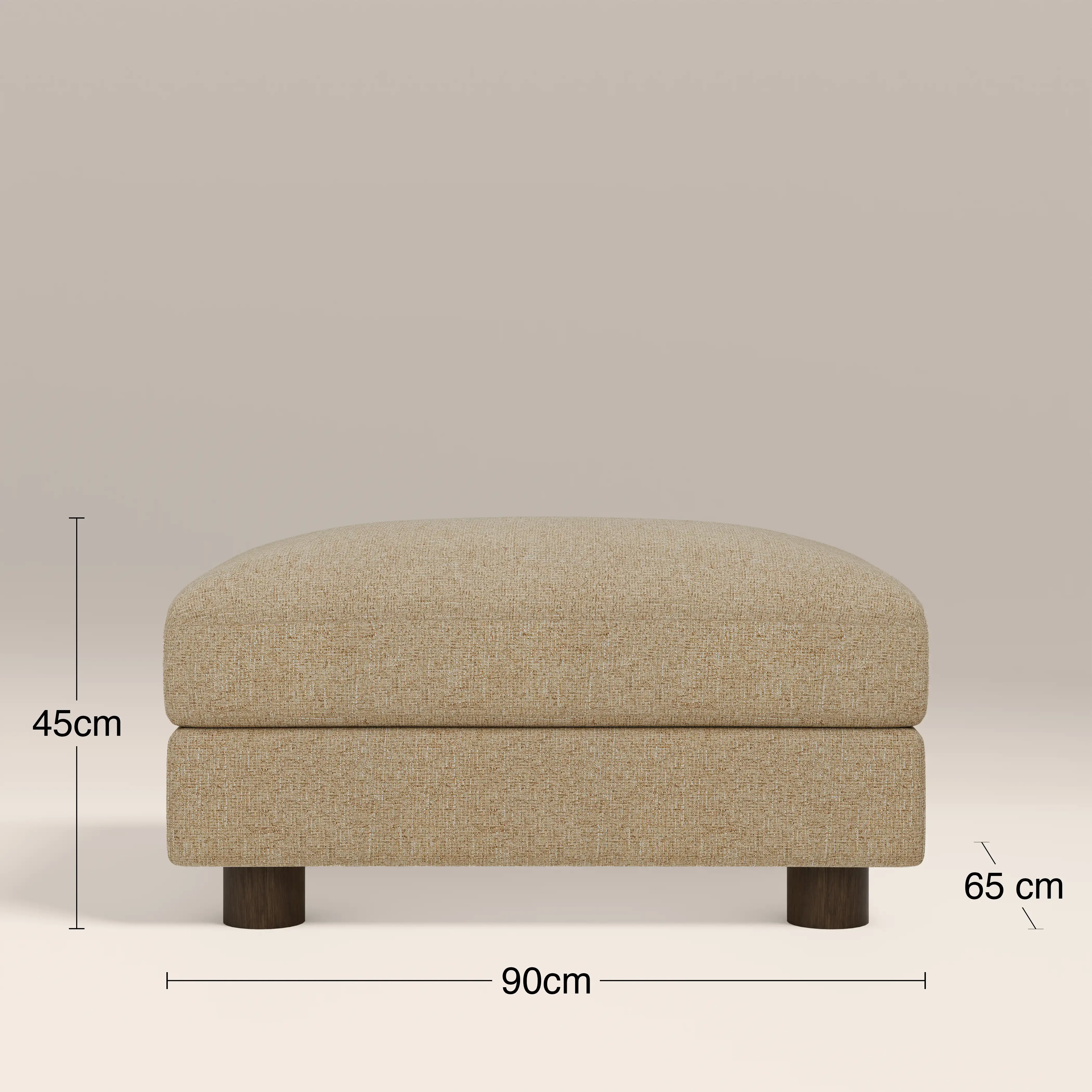 Halton Footstool | Speckled Latte Boucle - Image 5