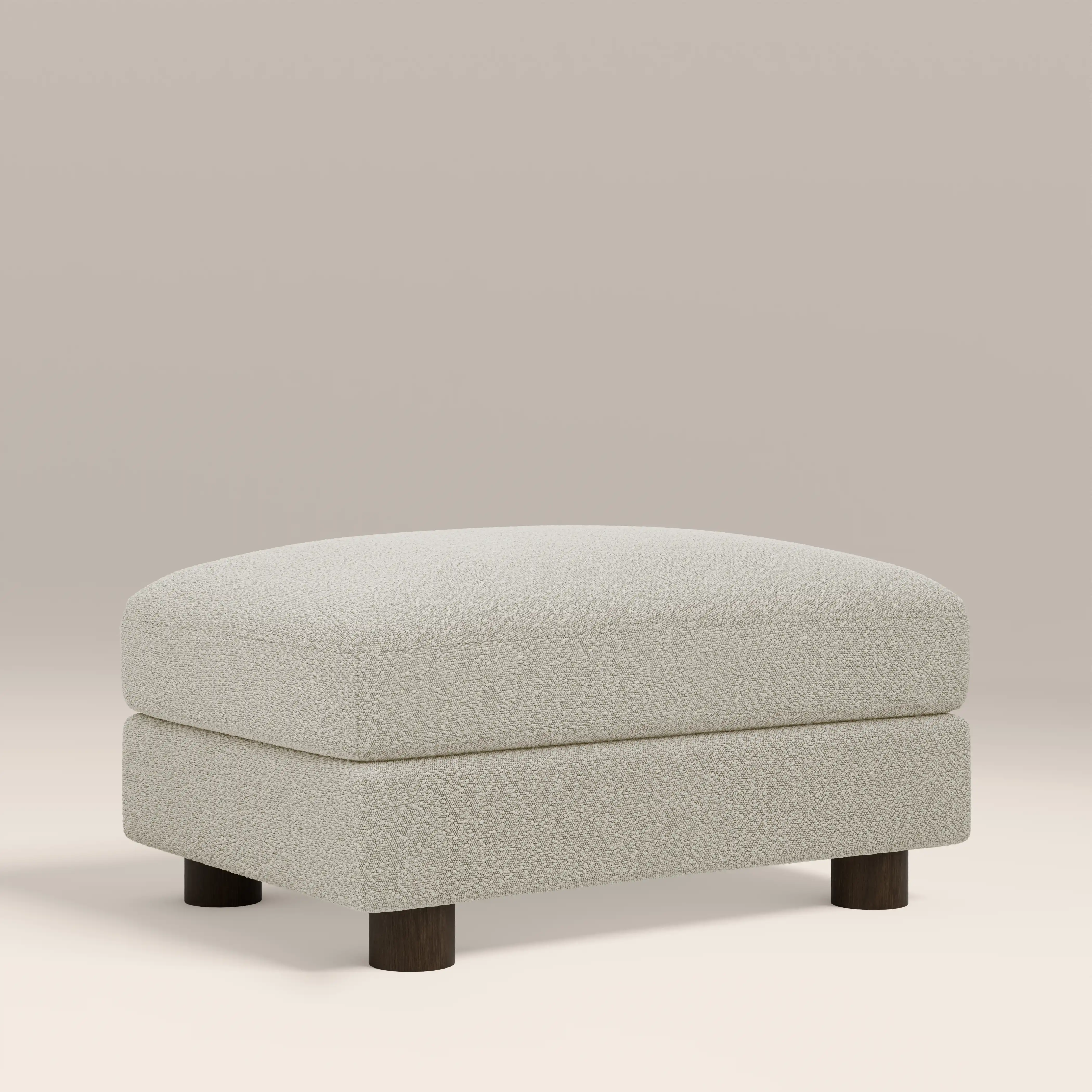 Halton Footstool | Speckled Stone Sustainable Boucle - Image 2