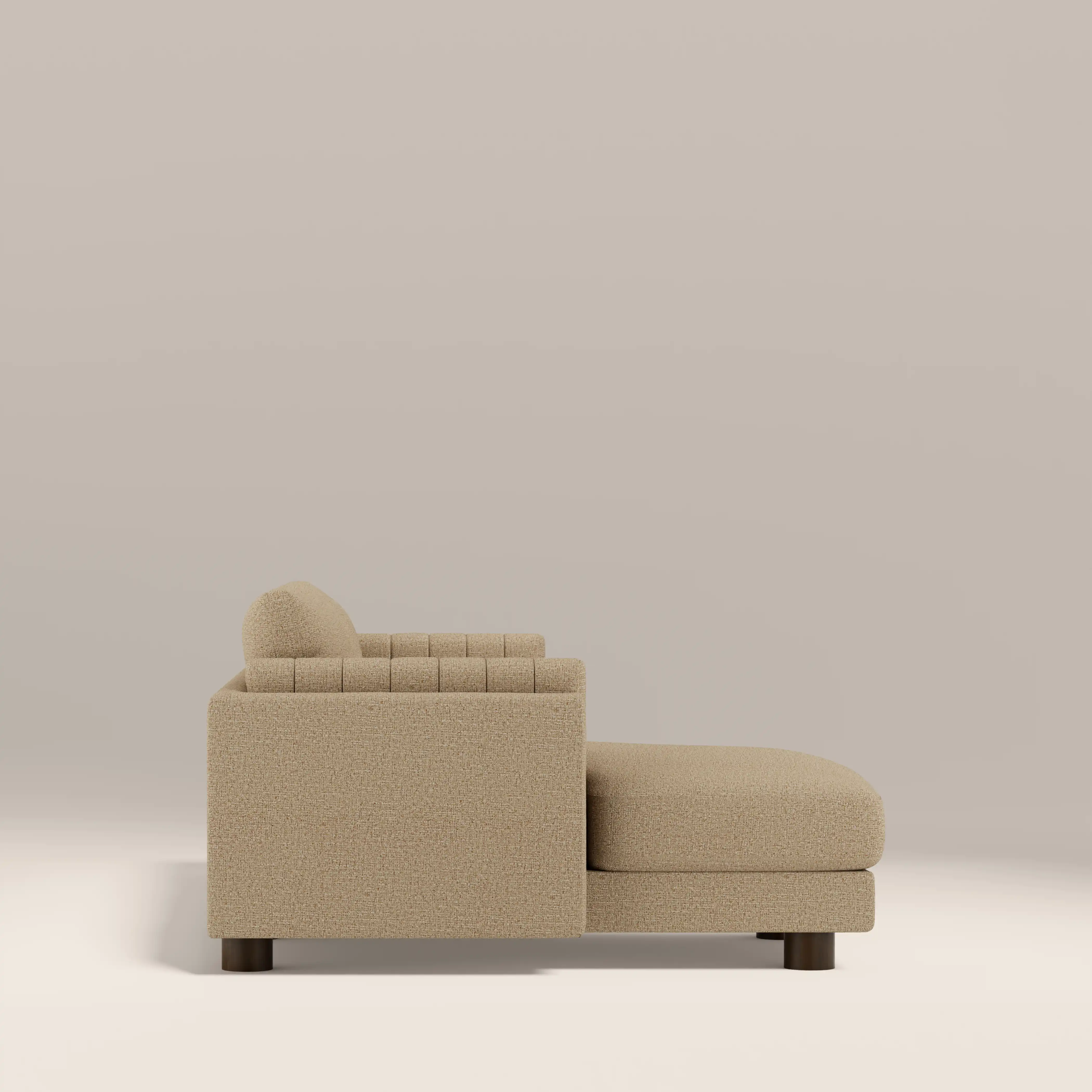 Halton Left Hand Chaise Sofa | Speckled Latte Boucle - Image 4