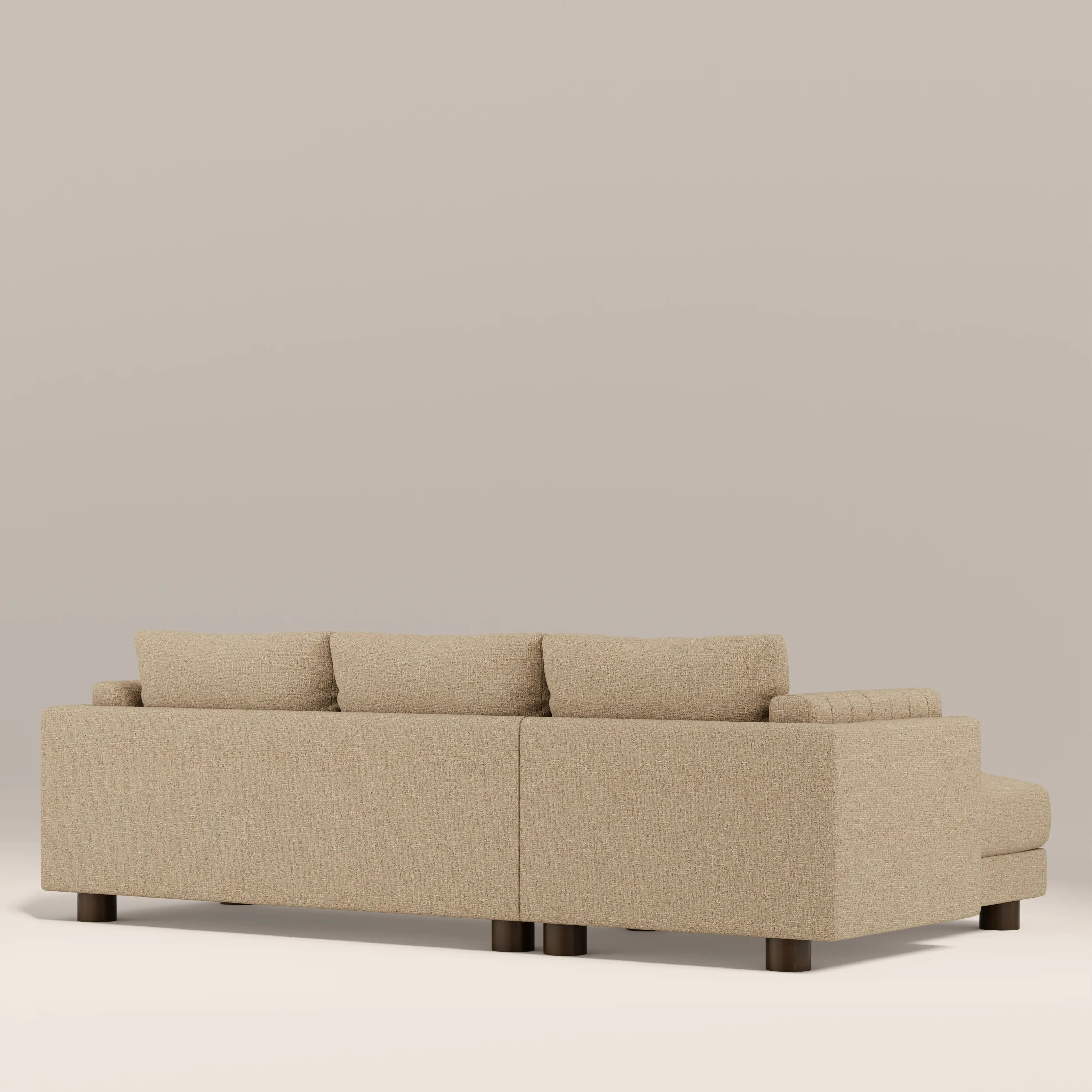 Halton Left Hand Chaise Sofa | Speckled Latte Boucle - Image 5
