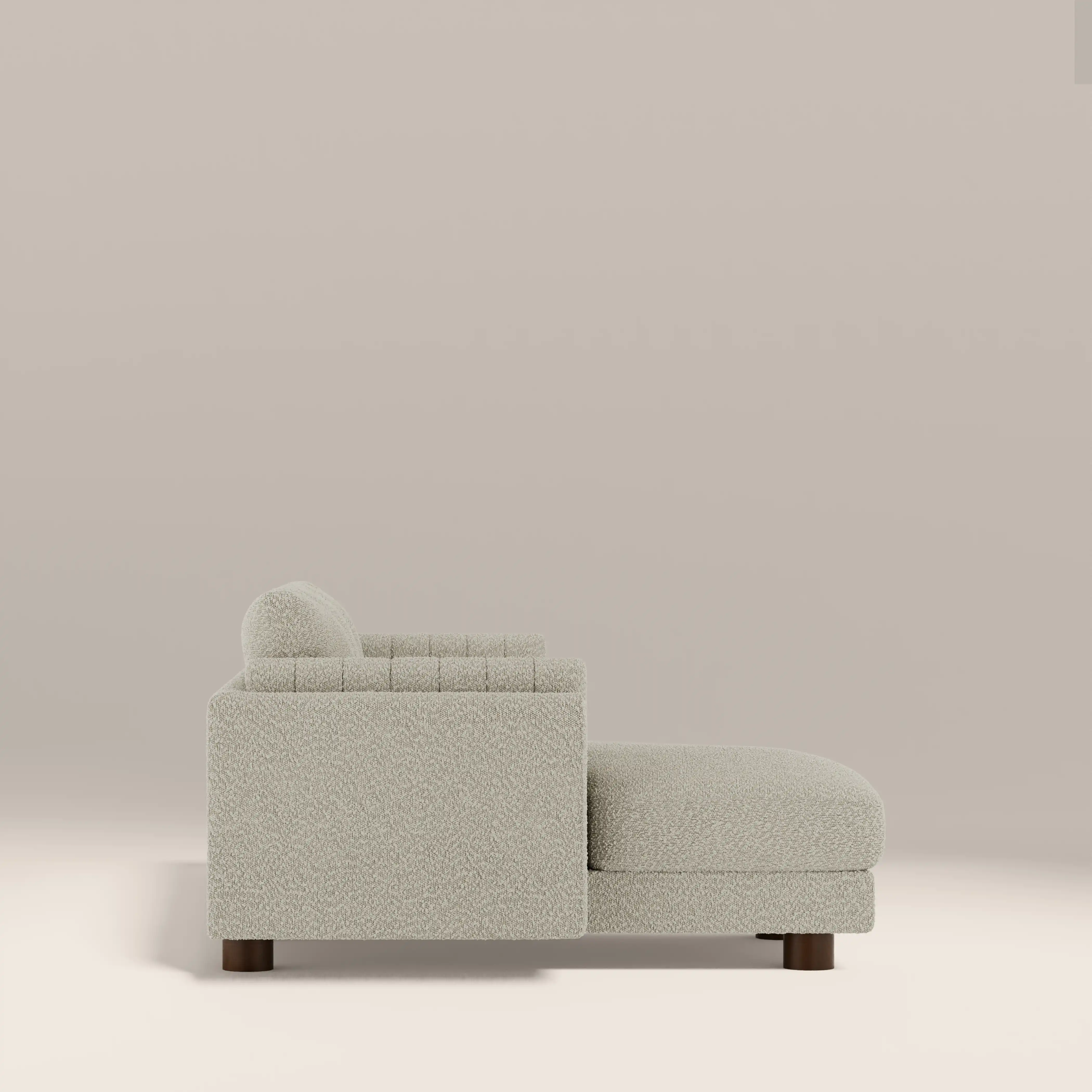 Halton Left Hand Chaise Sofa | Speckled Stone Sustainable Boucle - Image 4