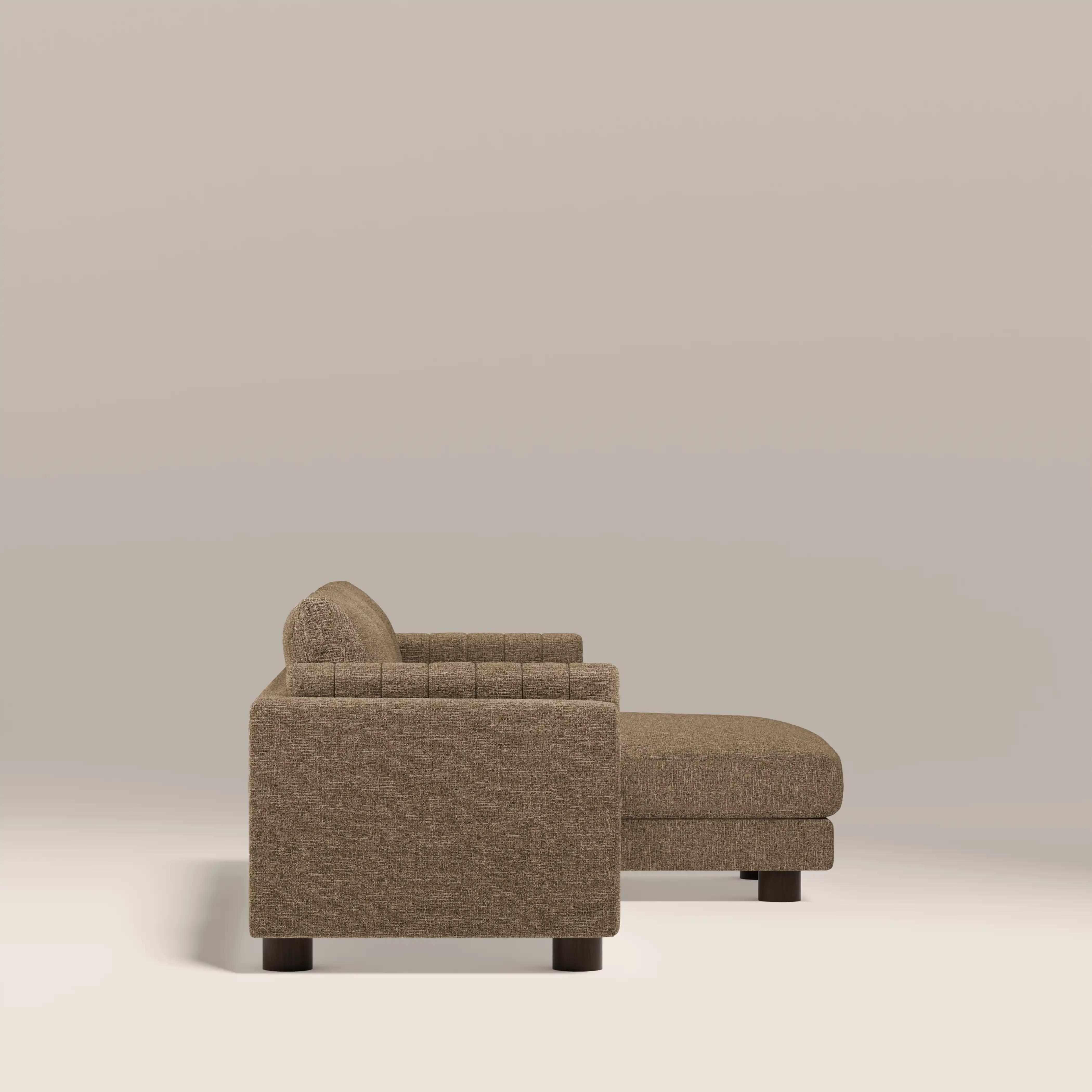 Halton Right Hand Chaise Sofa | Speckled Cappuccino Boucle - Image 4