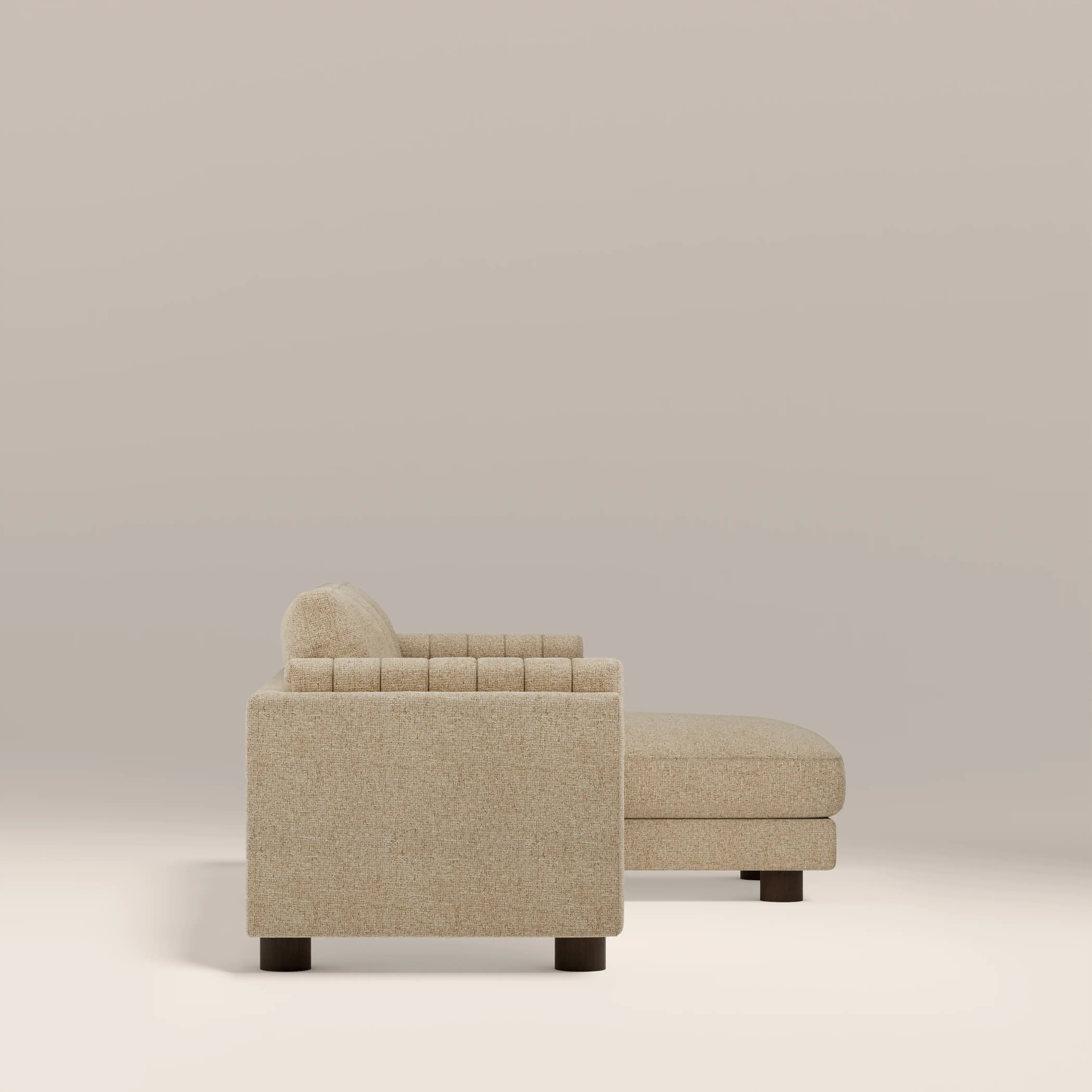 Halton Right Hand Chaise Sofa | Speckled Latte Boucle - Image 4
