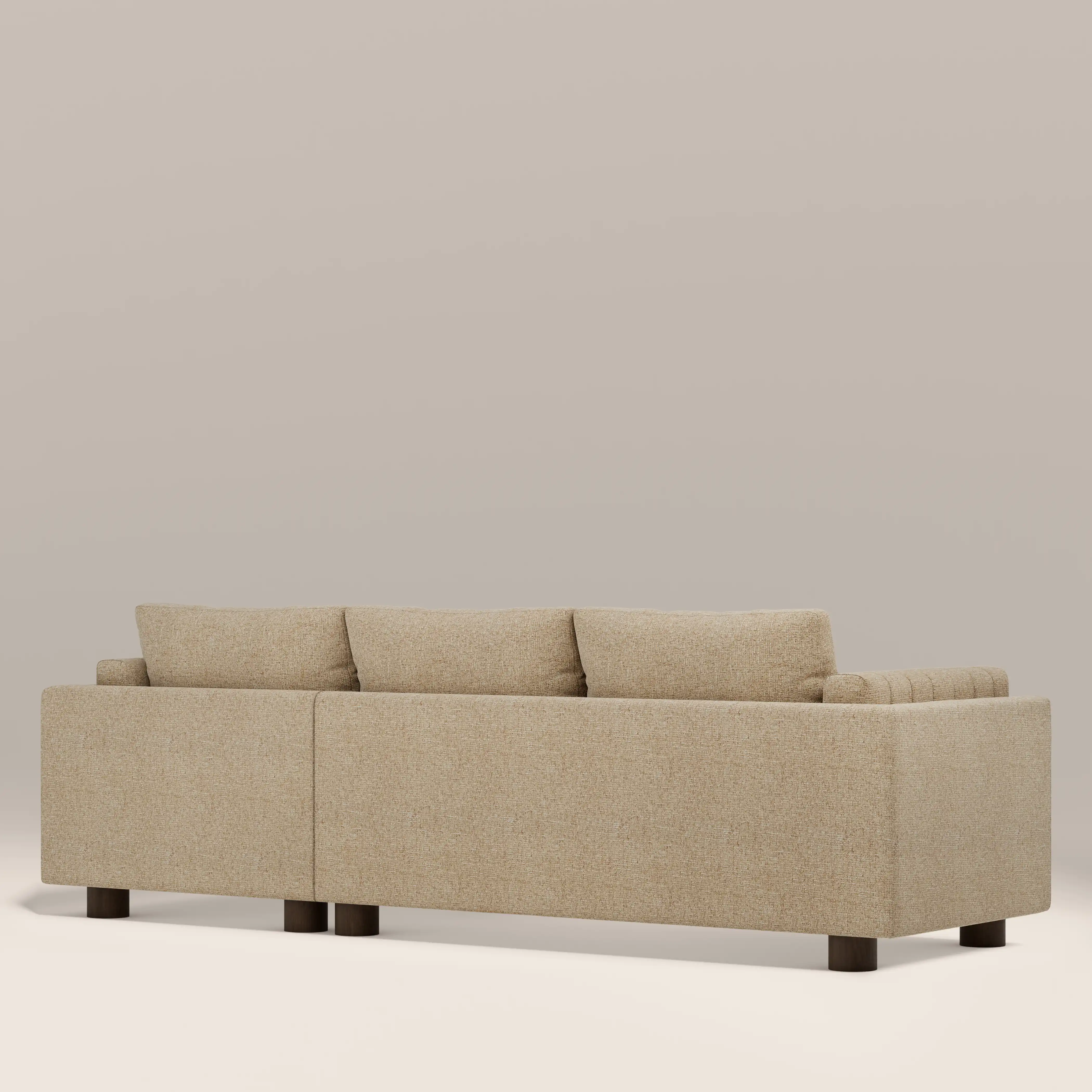 Halton Right Hand Chaise Sofa | Speckled Latte Boucle - Image 5