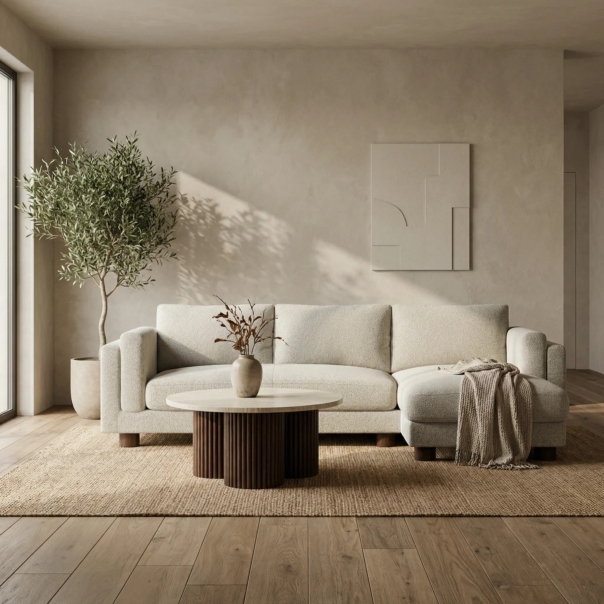 Halton Right Hand Chaise Sofa | Speckled Stone Sustainable Boucle - Image 2