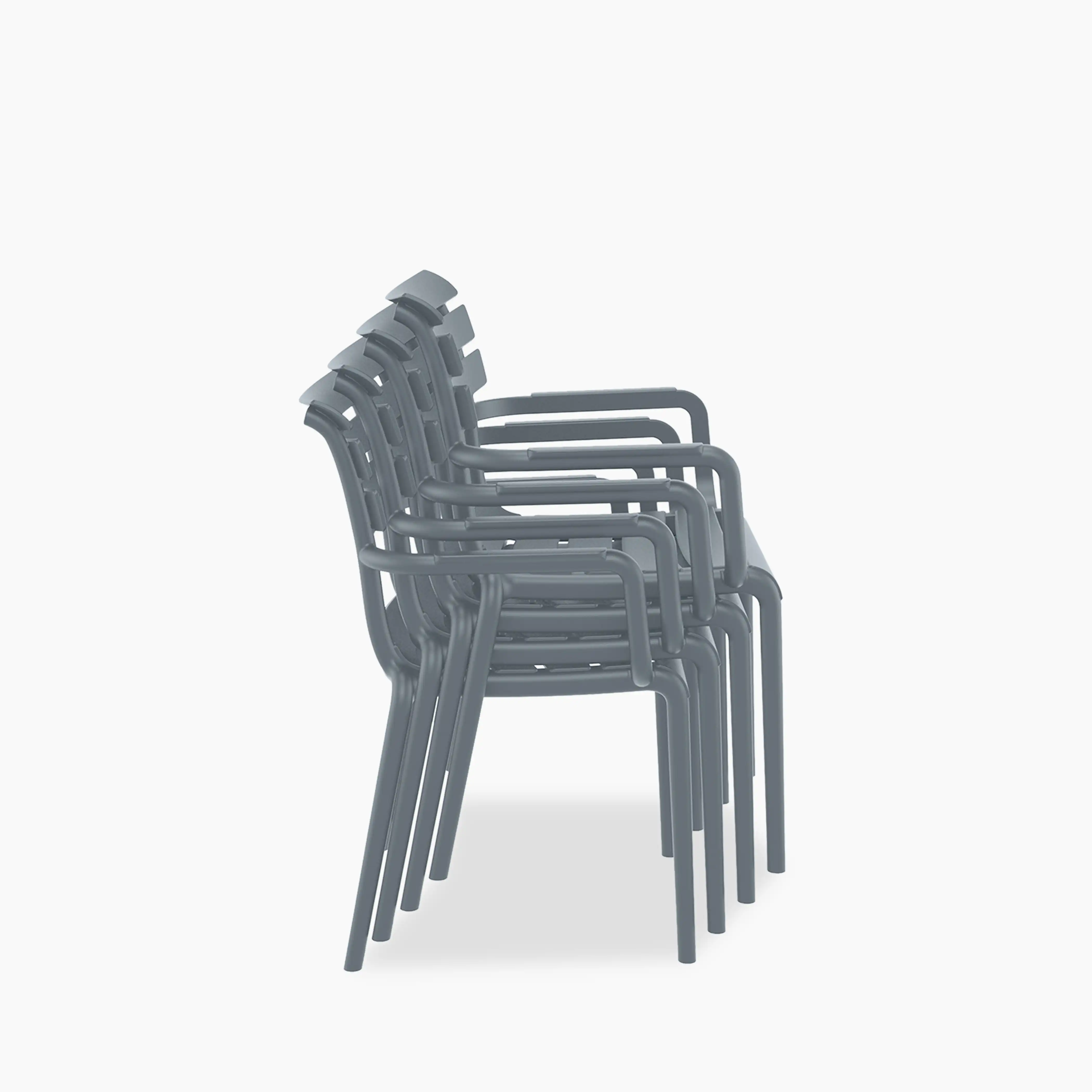 Hampton Stackable Carver Dining Chair | Grey - Image 2