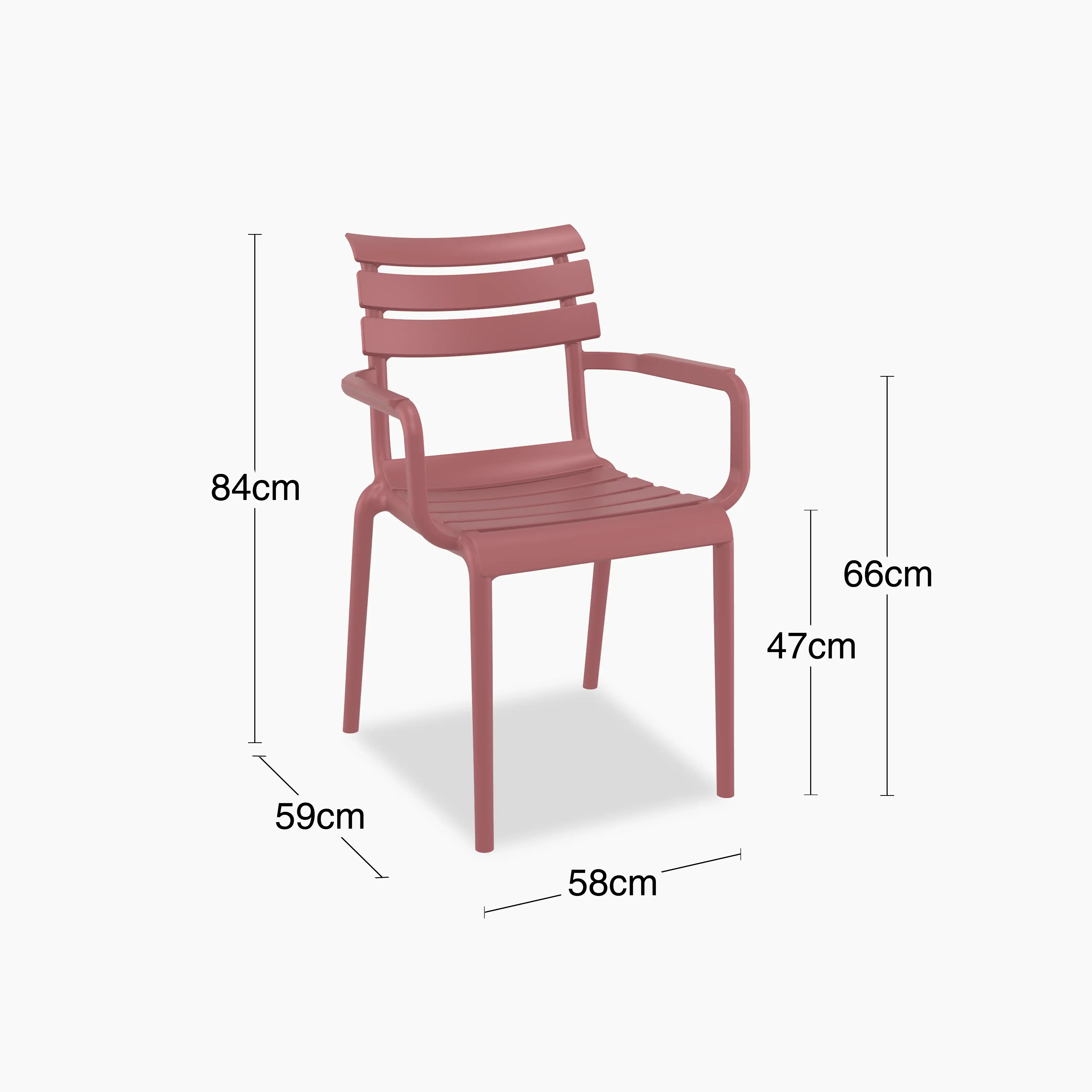 Hampton Stackable Carver Dining Chair | Marsala Pink - Image 5