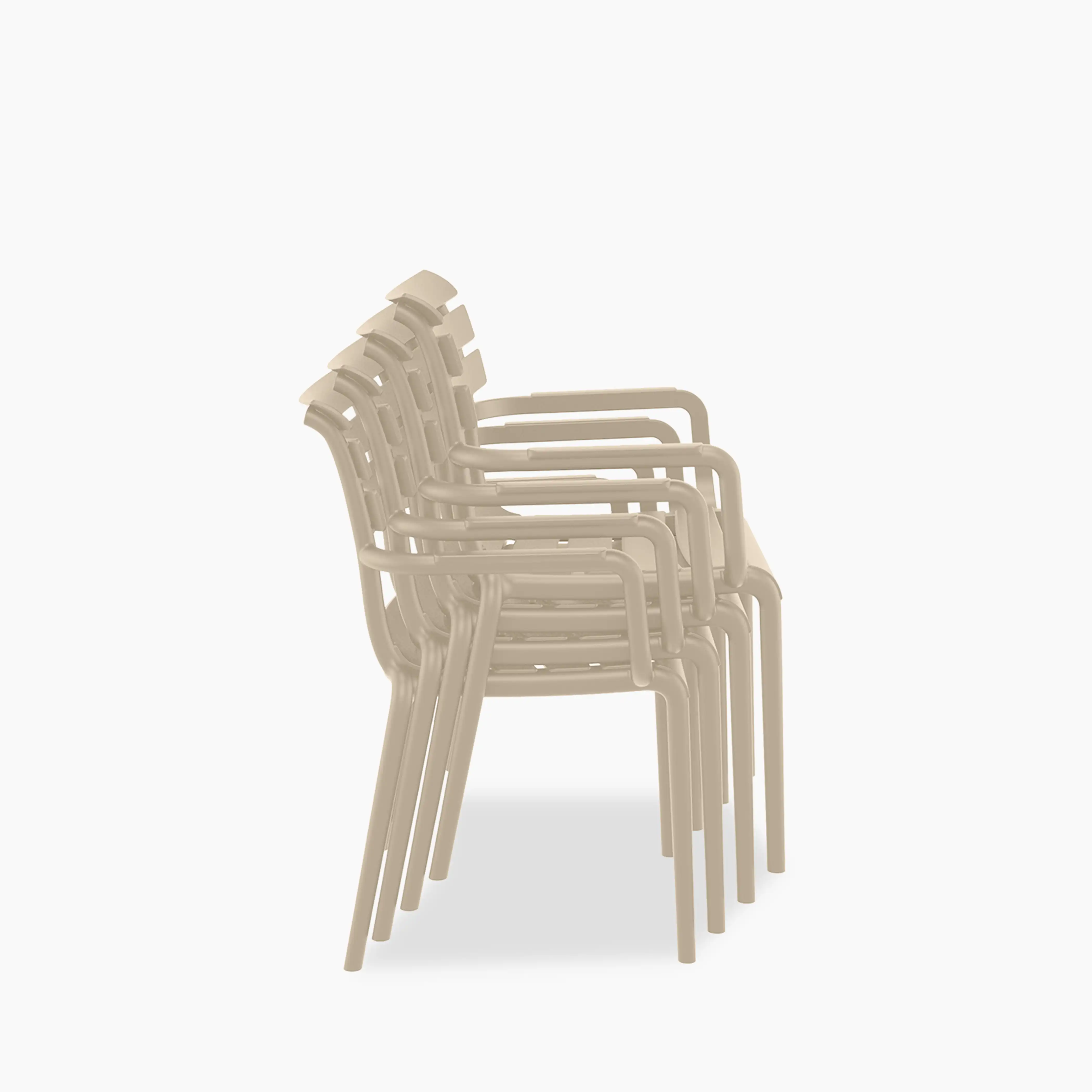 Hampton Stackable Carver Dining Chair | Taupe - Image 2