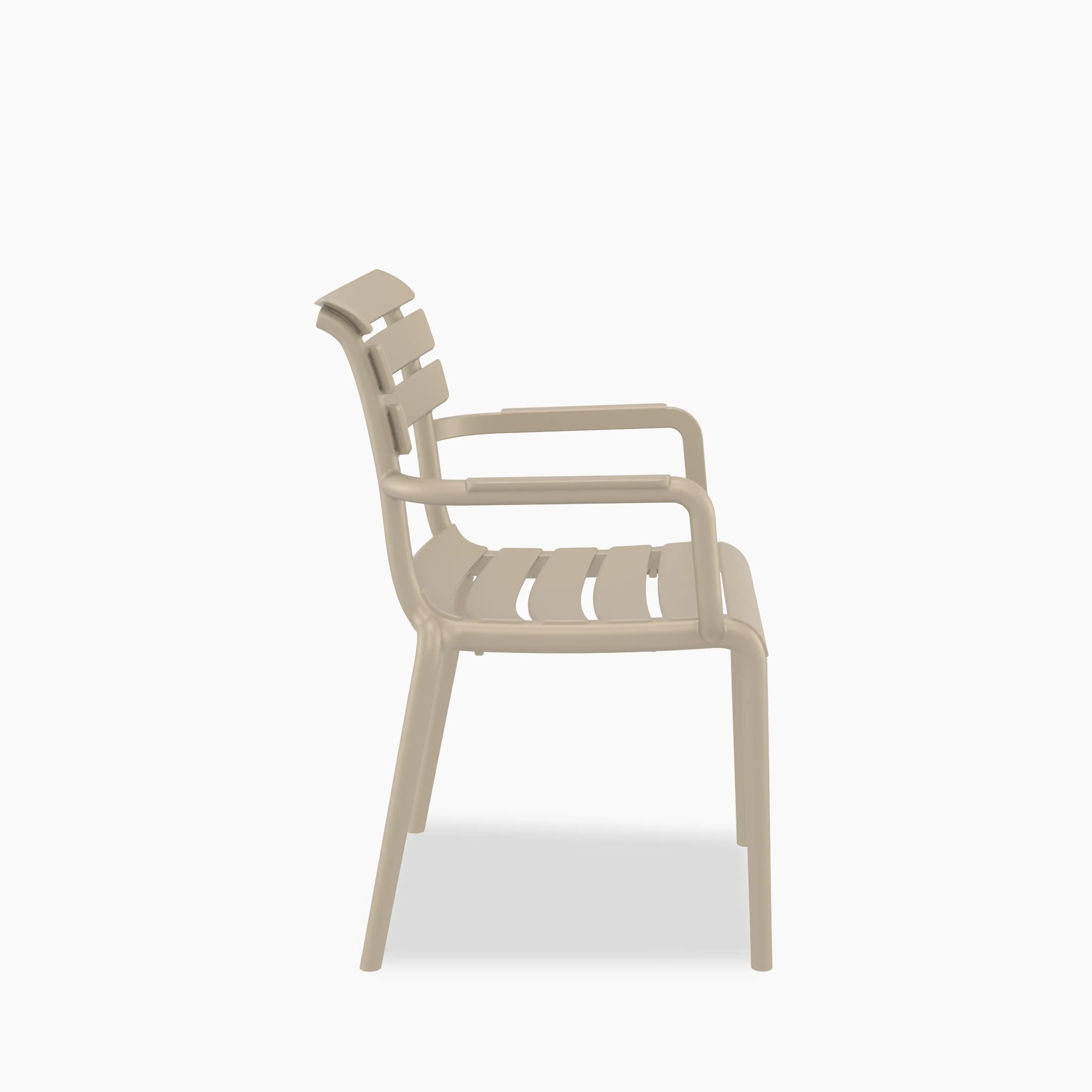 Hampton Stackable Carver Dining Chair | Taupe - Image 3