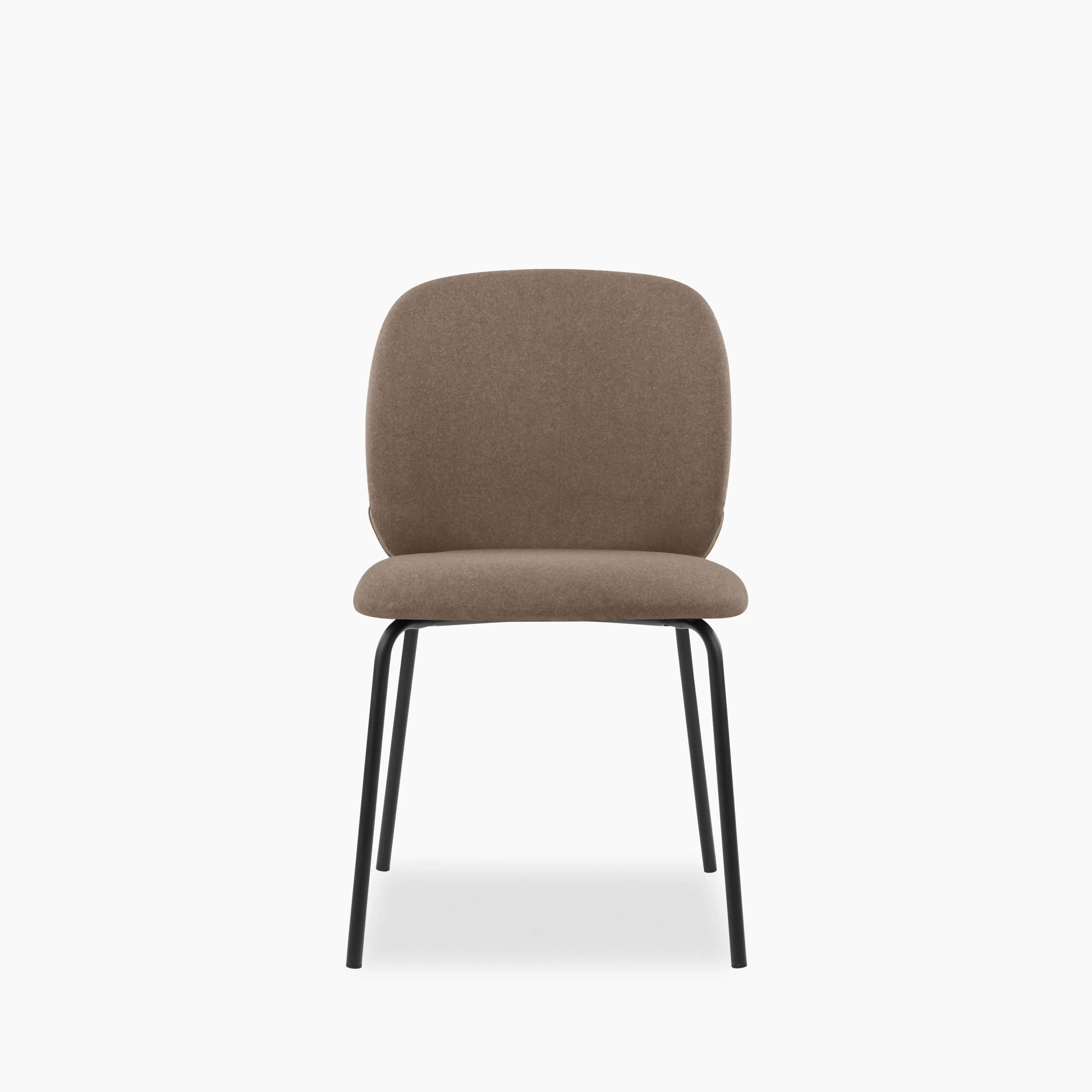 Harlow Dining Chair | Truffle Brown Sustainable Mohair Velvet & Black - Image 4