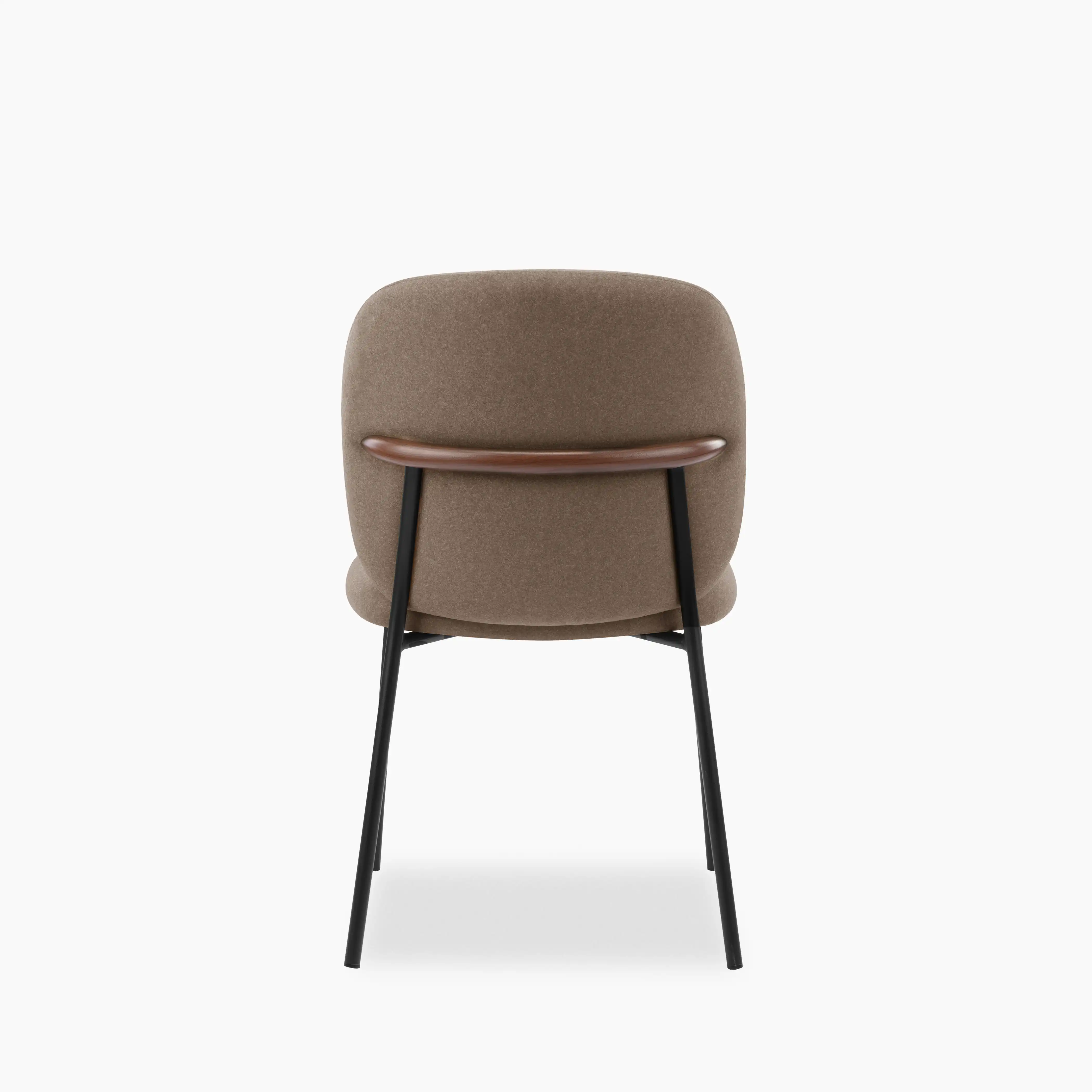 Harlow Dining Chair | Truffle Brown Sustainable Mohair Velvet & Black - Image 6