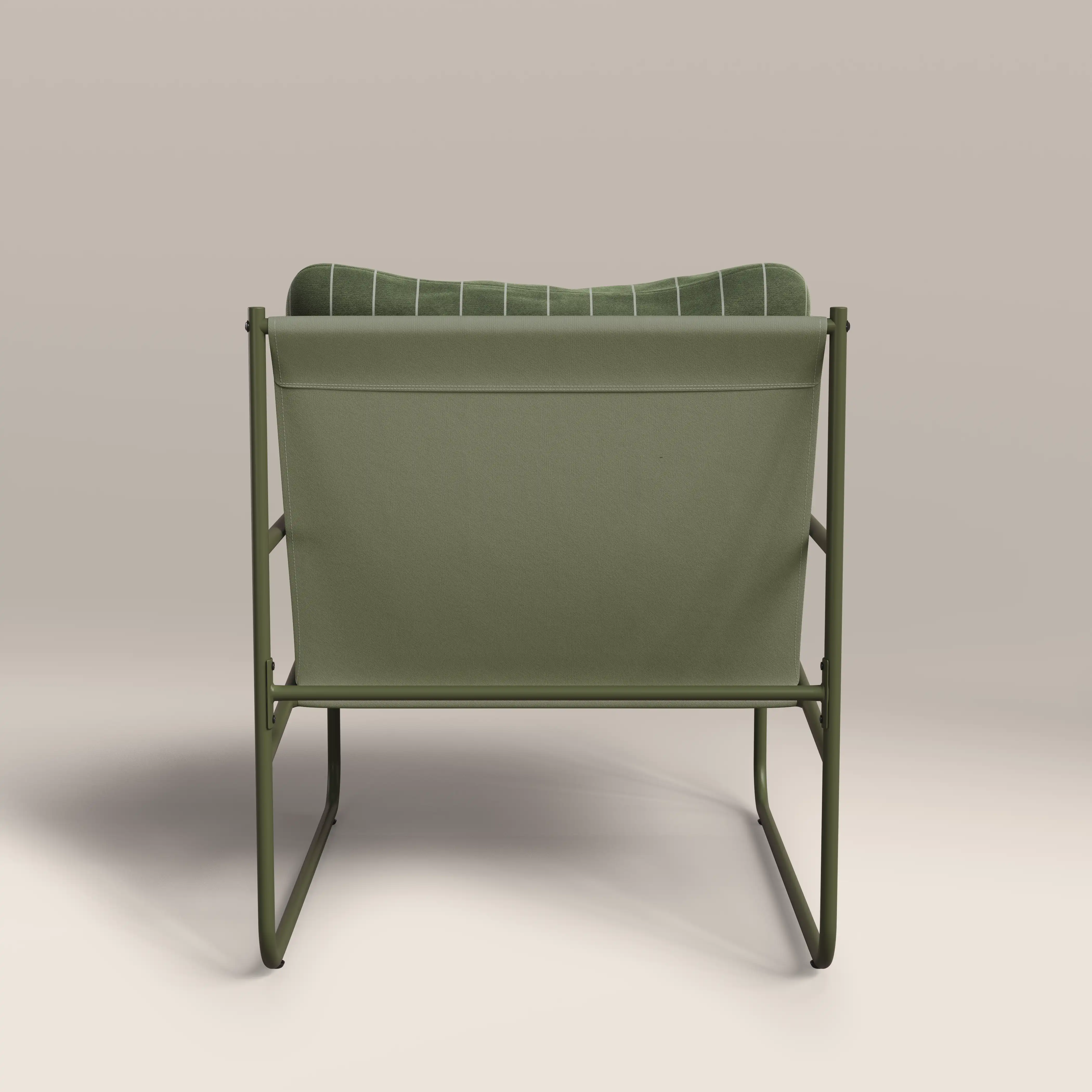 Harris Garden Armchair Set | Moss Green Stripe & Moss Green - Image 8